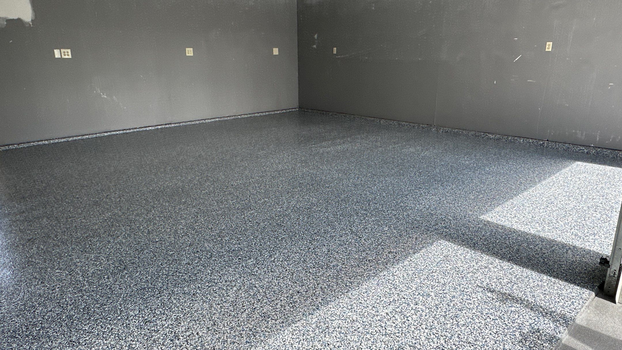 Kurt C. upgraded their garage floor with Banner Blue Flake  by Banner Garage