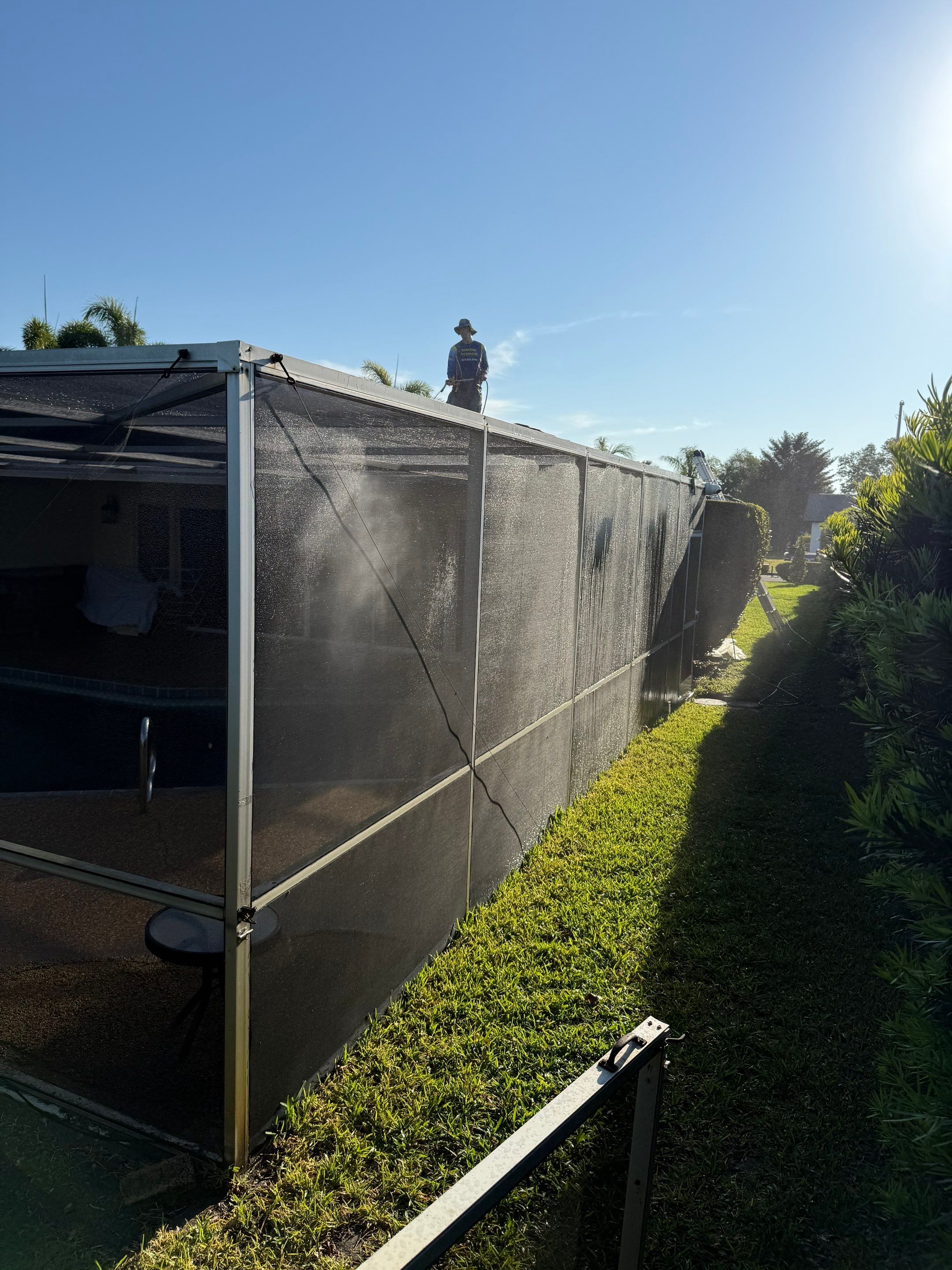 Concrete Tile Roof Cleaning in Village Green – Bradenton, FL | No Walking on Tiles! by Sunshine AquaWash