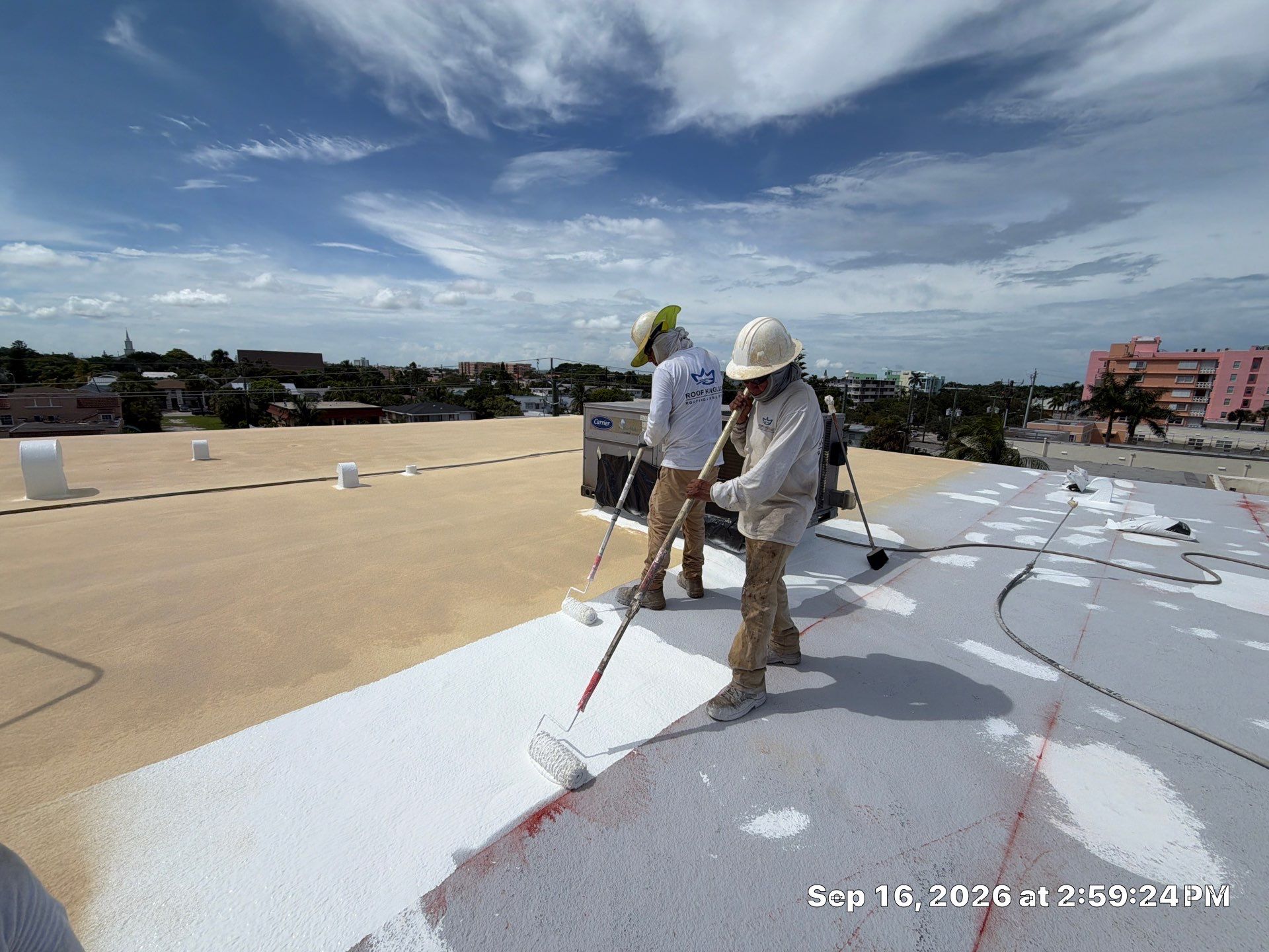 Commercial Roof Restoration for Lake Worth Beach Flat Roof Project by Roof King LLC