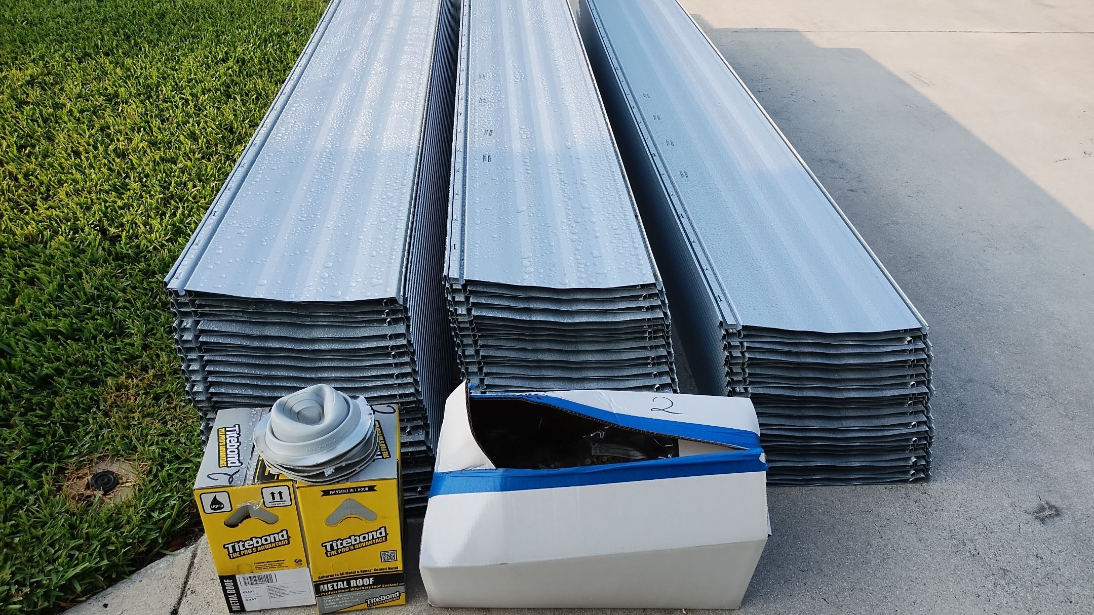 Residential Roofing Installation using 1" Nail strip metal roof by BLUES BROTHERS ROOFING