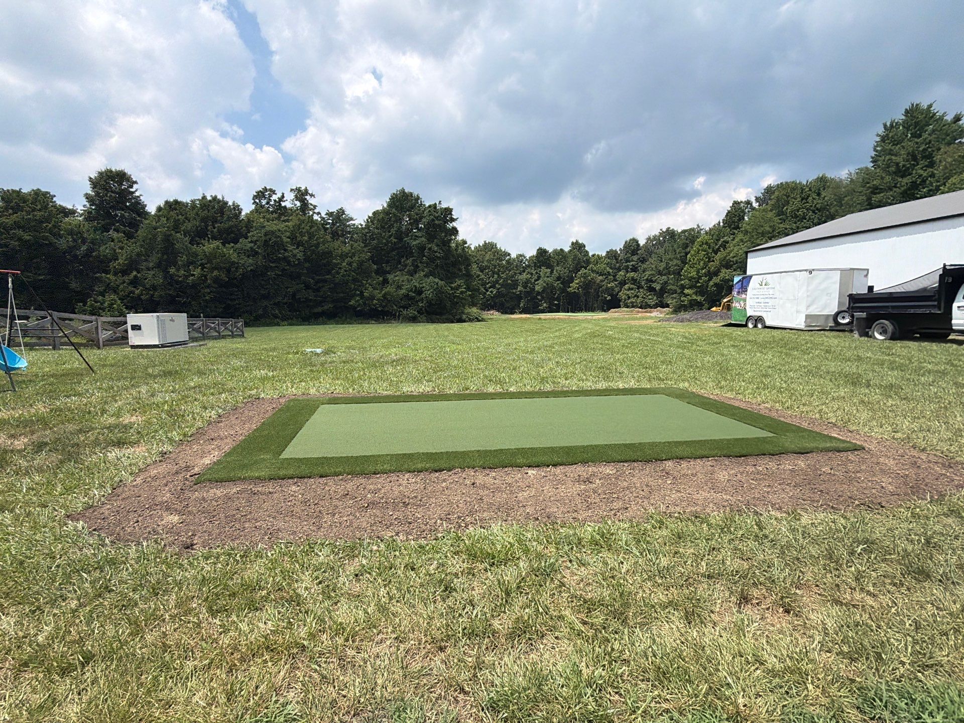 Custom Replica Golf Green and Tee Boxes in Batavia, Ohio by Southwest Greens Midwest