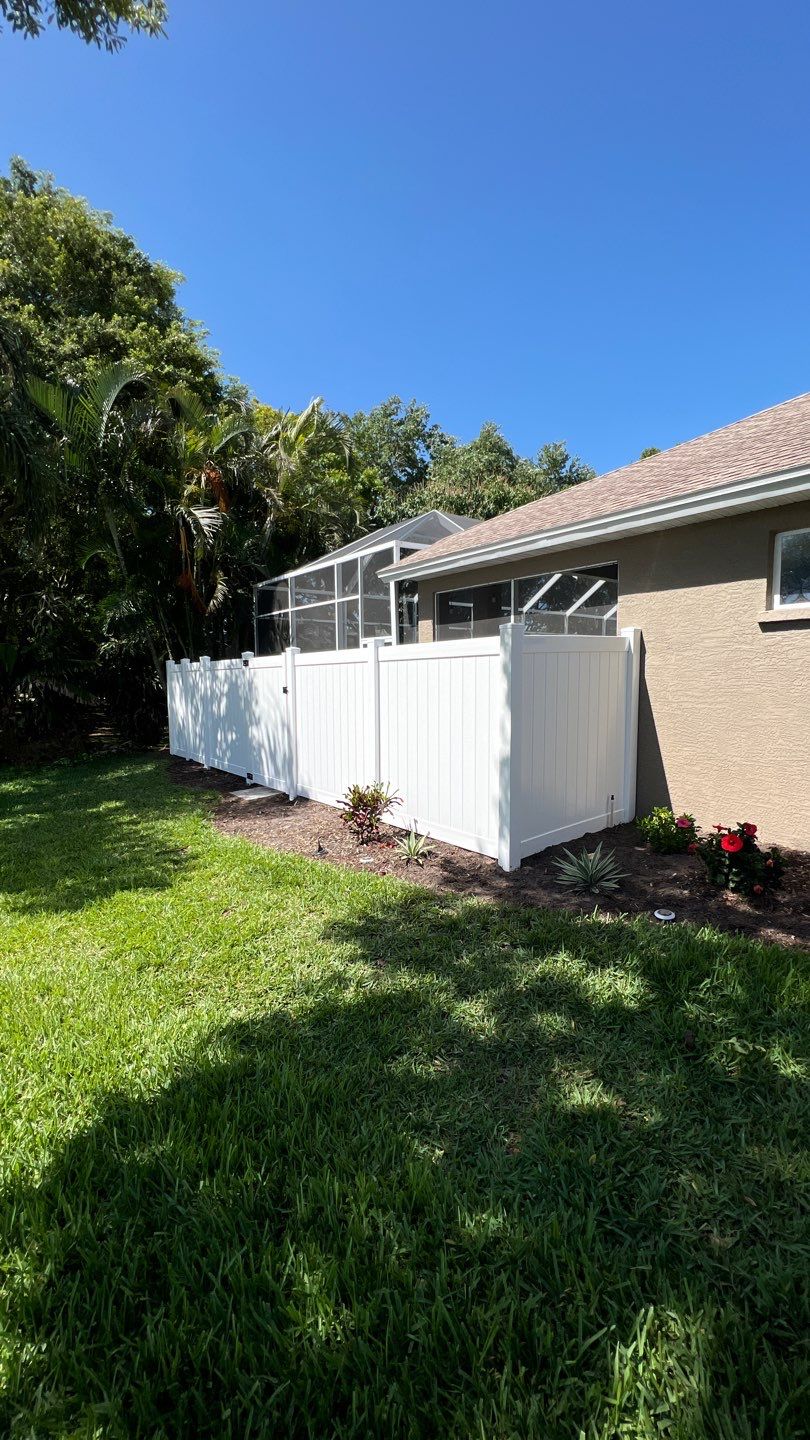 Bradenton, FL 6ft. Tall White Vinyl Privacy Fence by Asap fence and gates, LLC