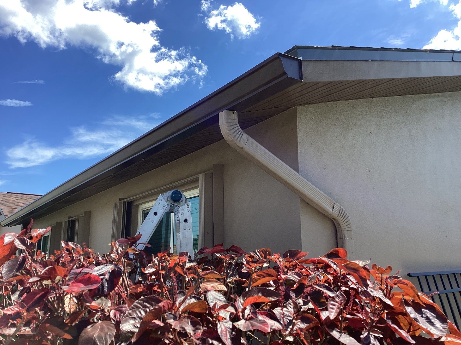Brown Seamless Gutters using Royal Brown Seamless Gutters in Cape Coral FL by Gutter Professors