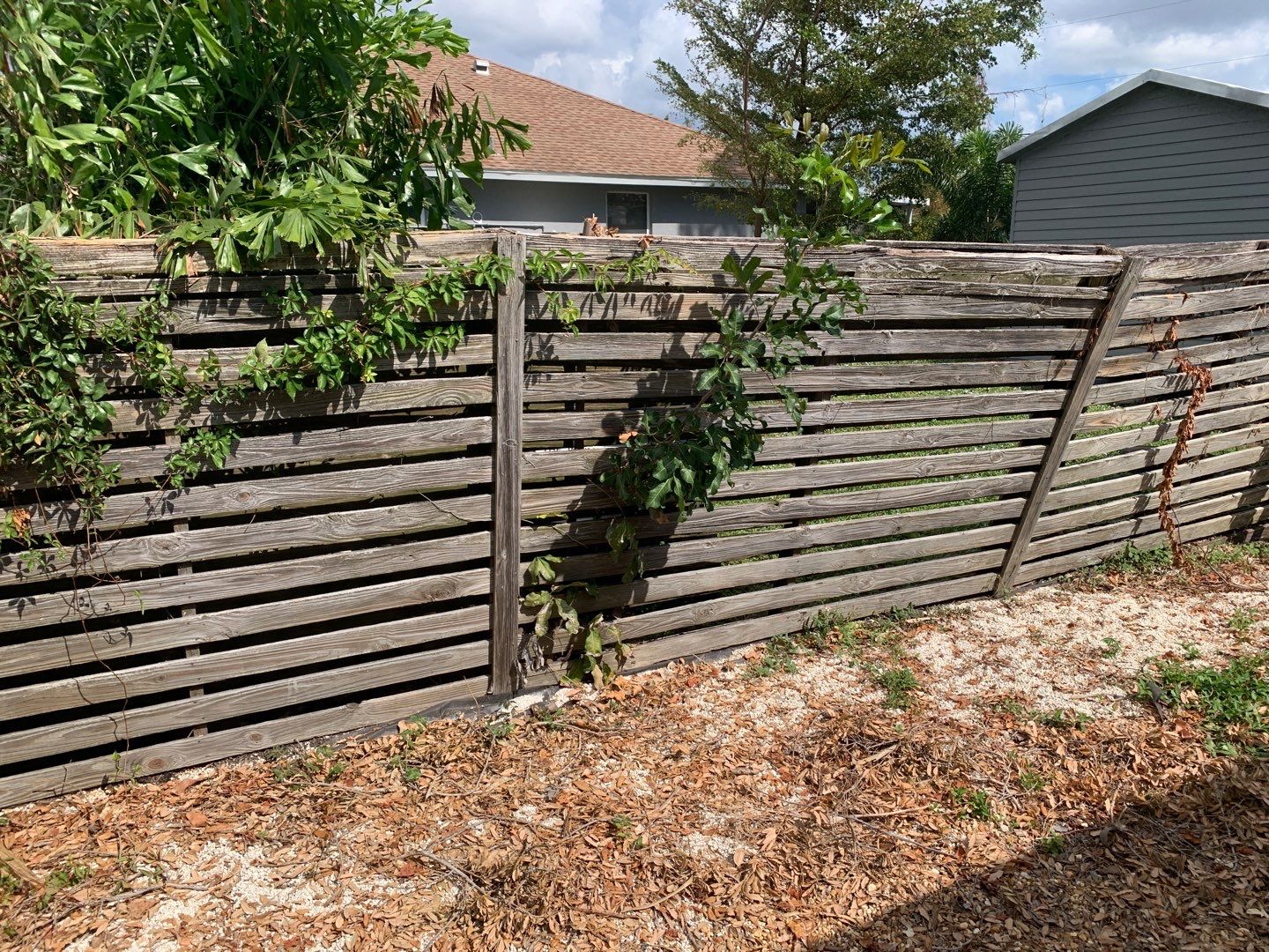 Wood Fence Installation using Horizontal Shadowbox Wood Privacy Fence by Asap fence and gates, LLC