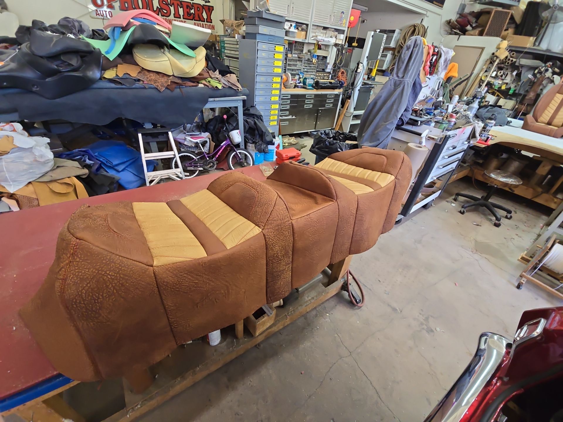 1963 Nova SS Custom Leather Interior  by Rocky Mountain Upholstery Co