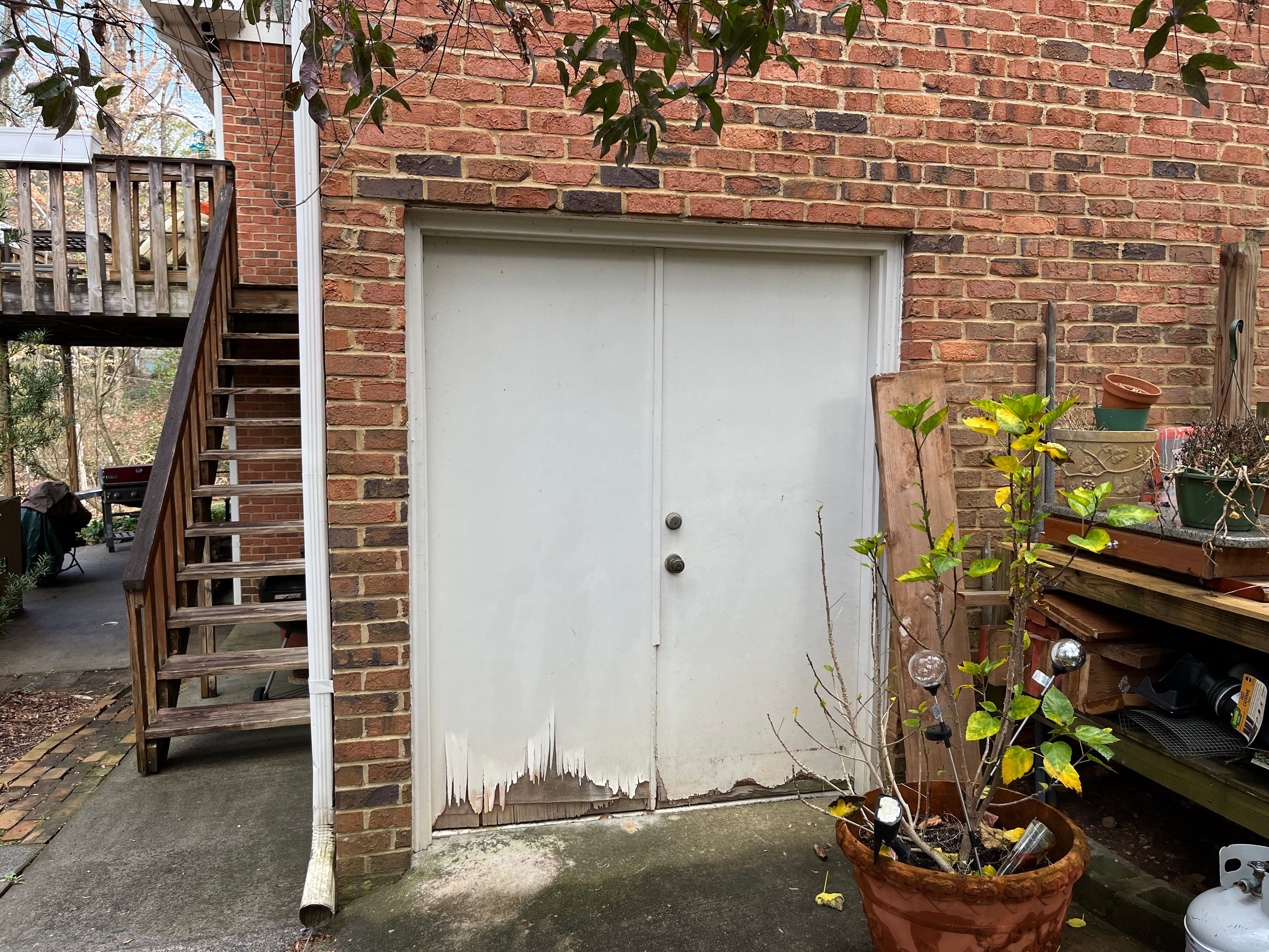 Gable Siding and Rotten Wood Replacements in Atlanta, GA with New Door and Window Installs by Nelson Exteriors 