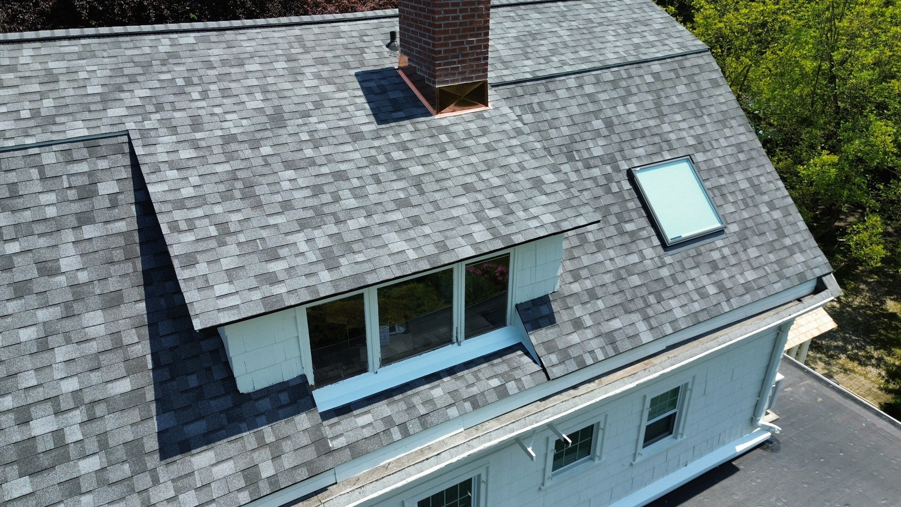 Owens Corning Duration: Slatestone Gray + Cedar Shingles + EPDM in Middletown by Golden Shield Roofing