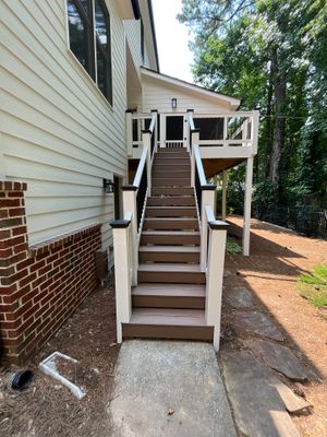 Deck Stain and Rotten Wood Replacement with James Hardie and Sherwin-Williams Products