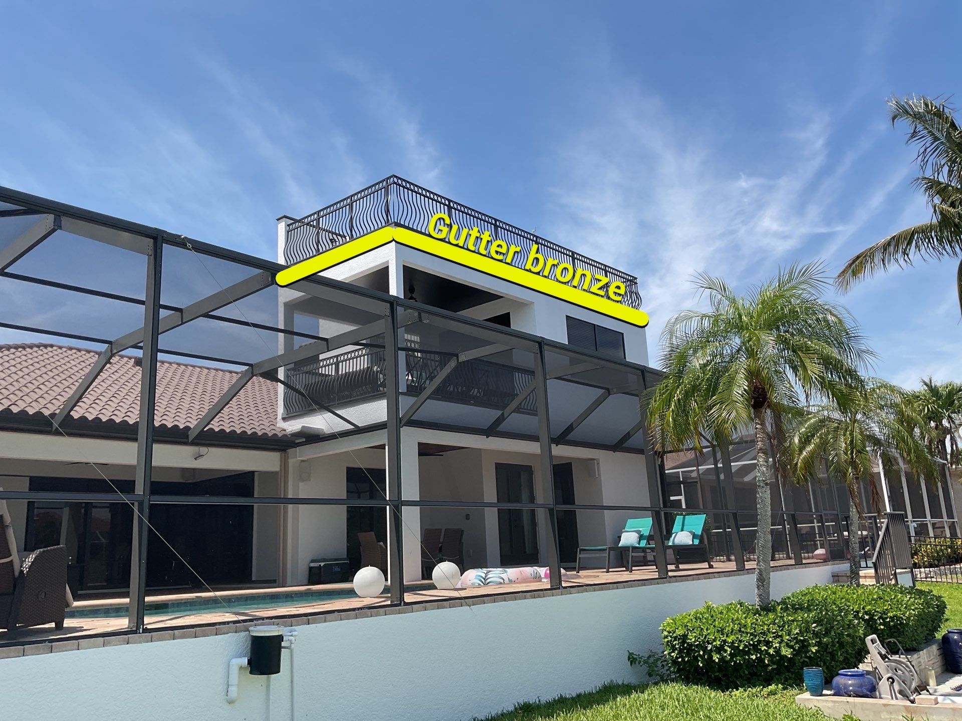 Stylish seamless gutters in Cape Coral FL by Gutter Professors