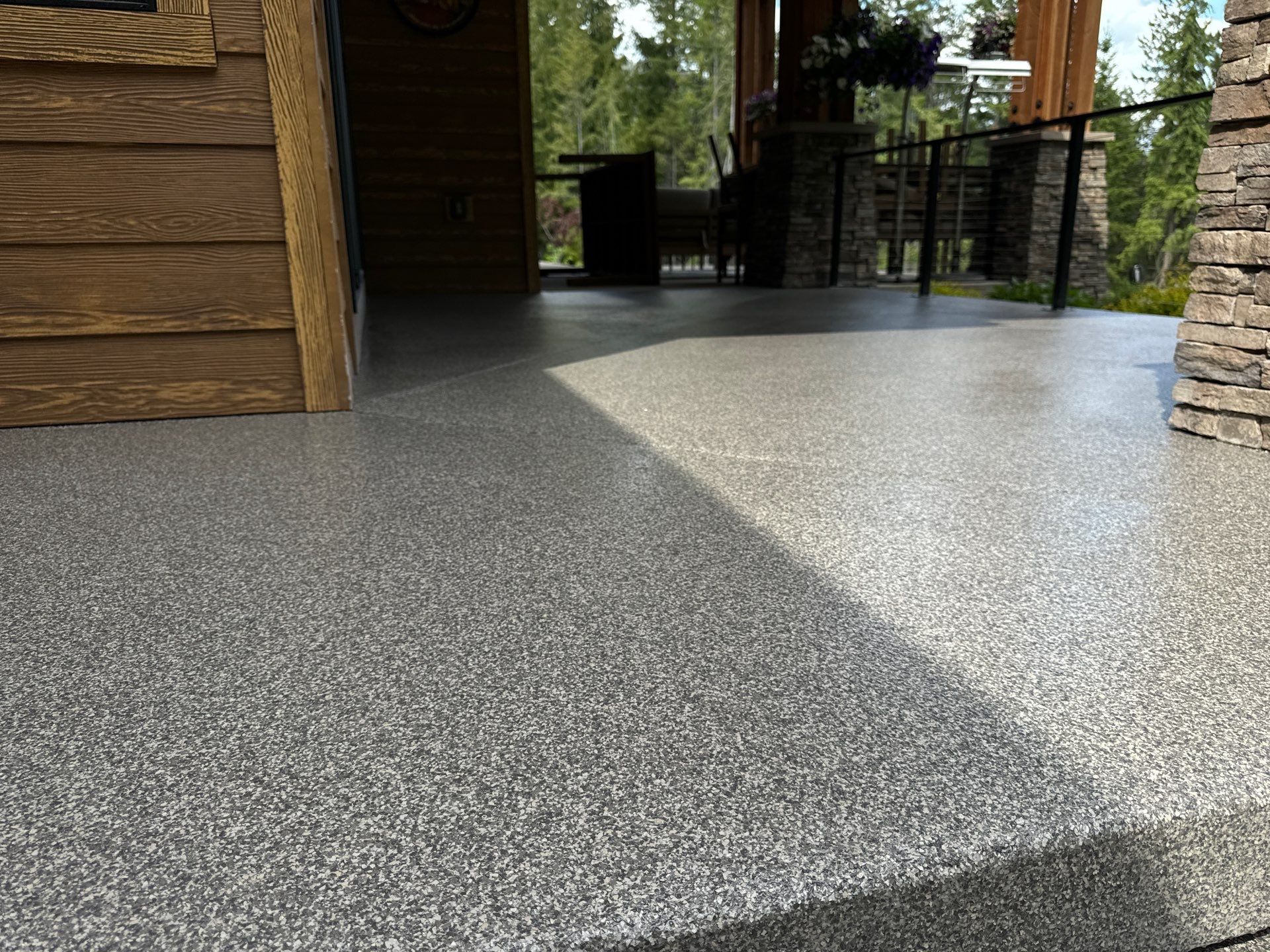 Patio Transformation using Echo 1/4" Chip by Croc Coatings, LLC
