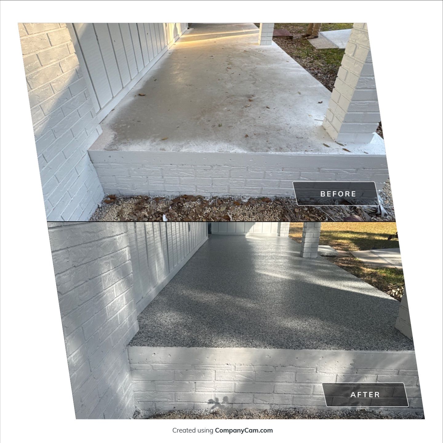 Carport in High Springs, FL in Slate Stone by Cross Creek Concrete Coatings