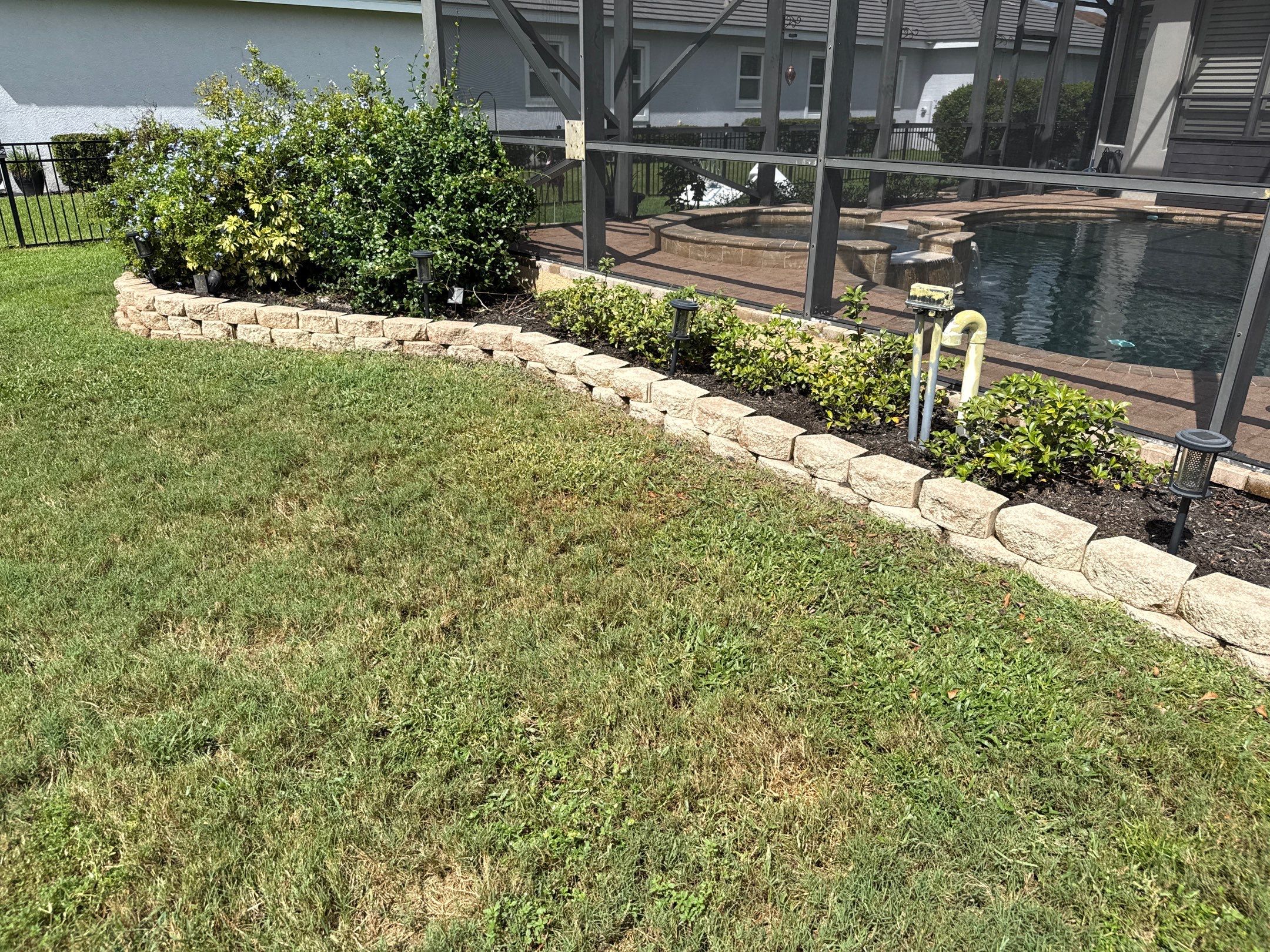 Tile Roof, Paver Pool Deck & Flowerbed Curbing Cleaning | Winding River Bradenton, FL Transformation by Sunshine AquaWash