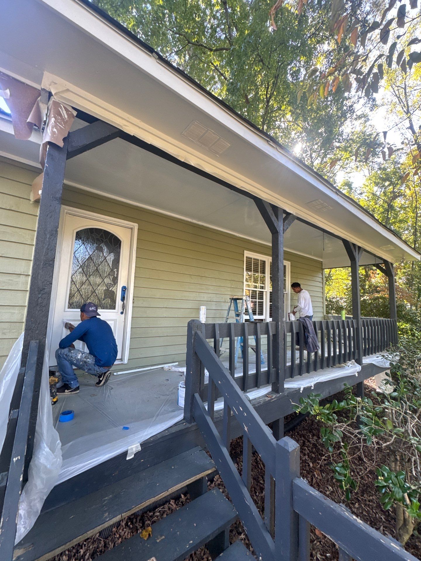 Exterior Painting using Sherwin Williams WoodScapes  by Nelson Exteriors 