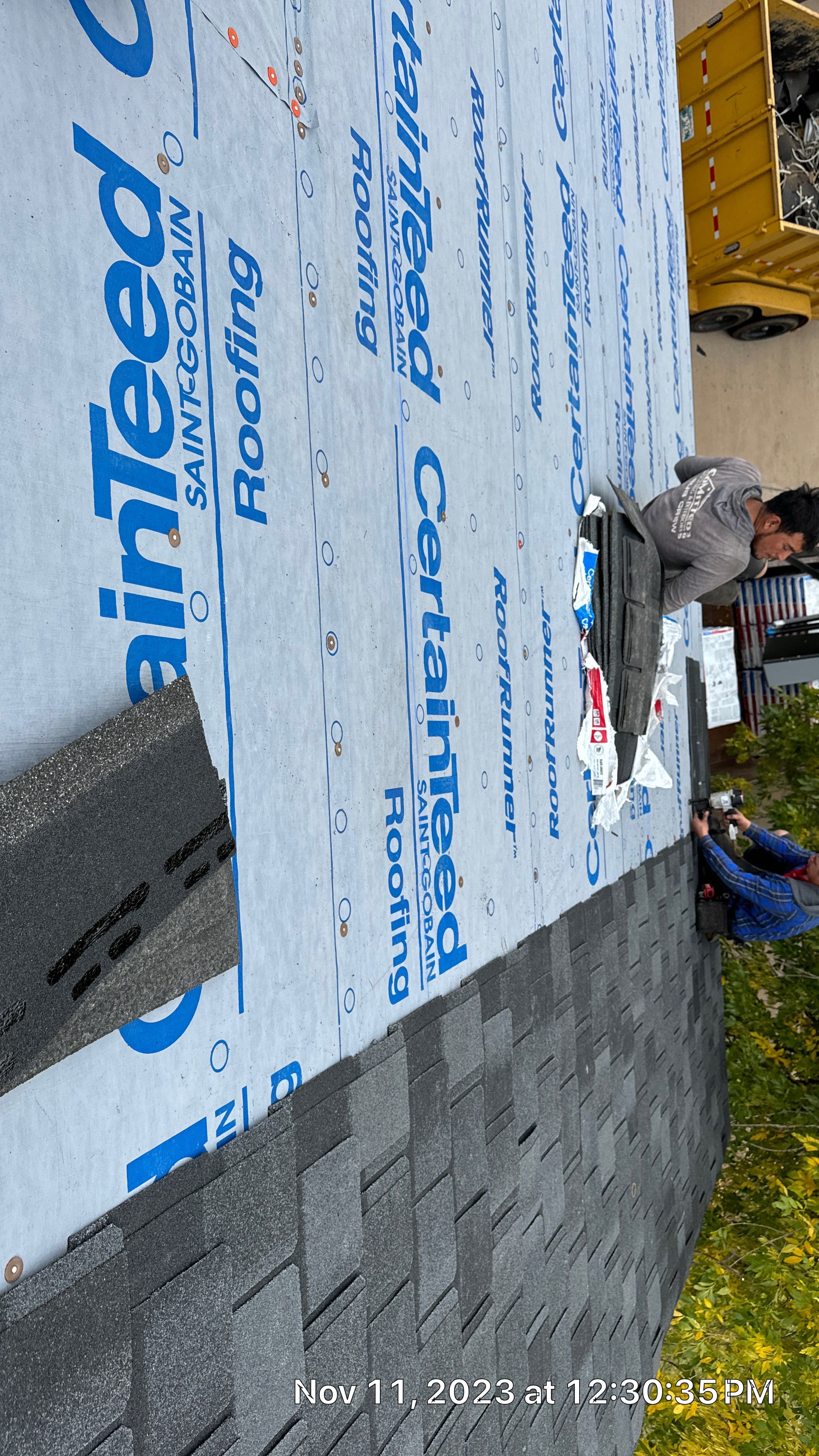 Commercial Roofing Installation using Certainteed Belmont IR by Castillo Roofing