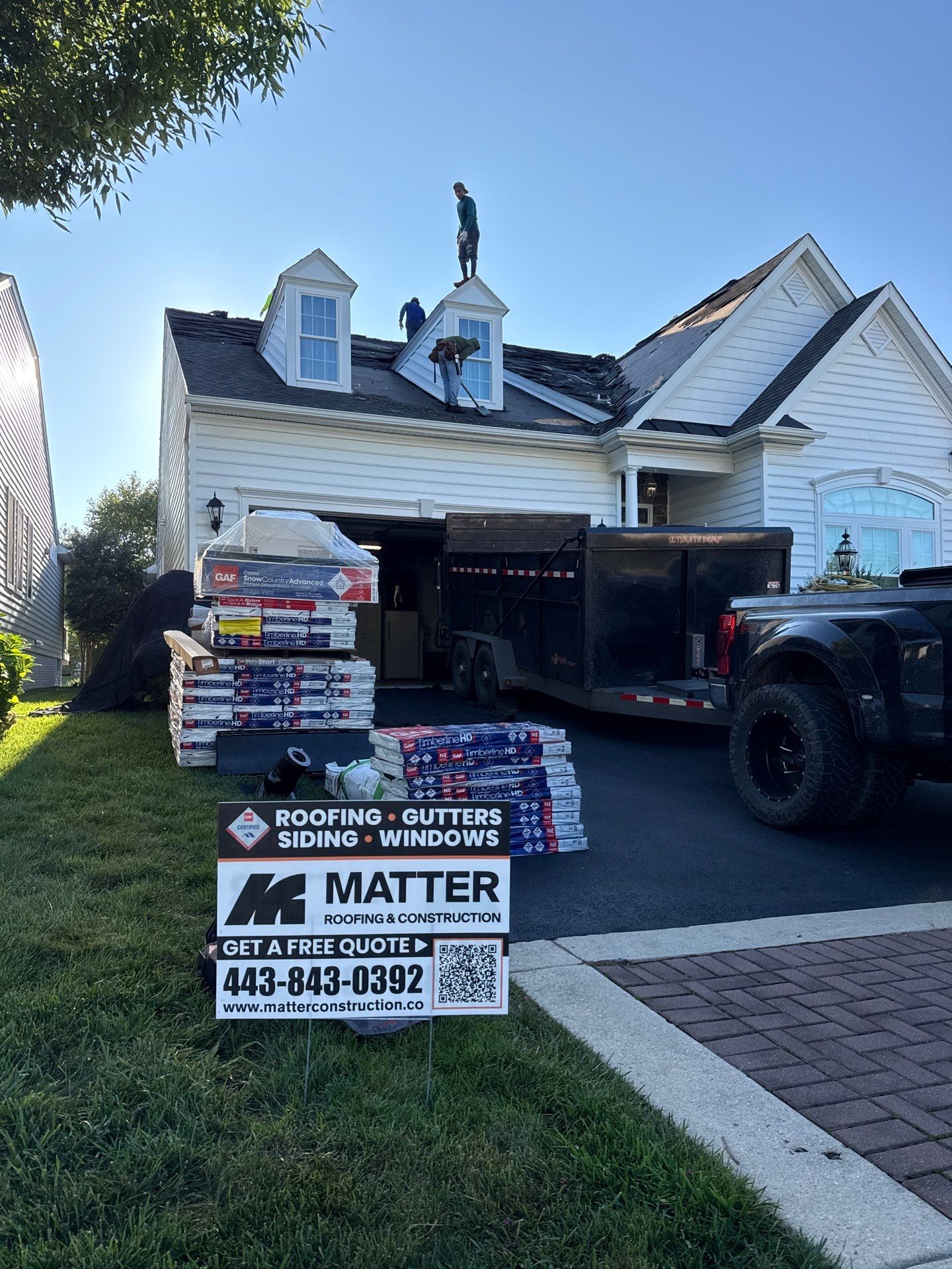 Residential Roofing Installation using GAF Timberline HDZ by Matter Construction, LLC