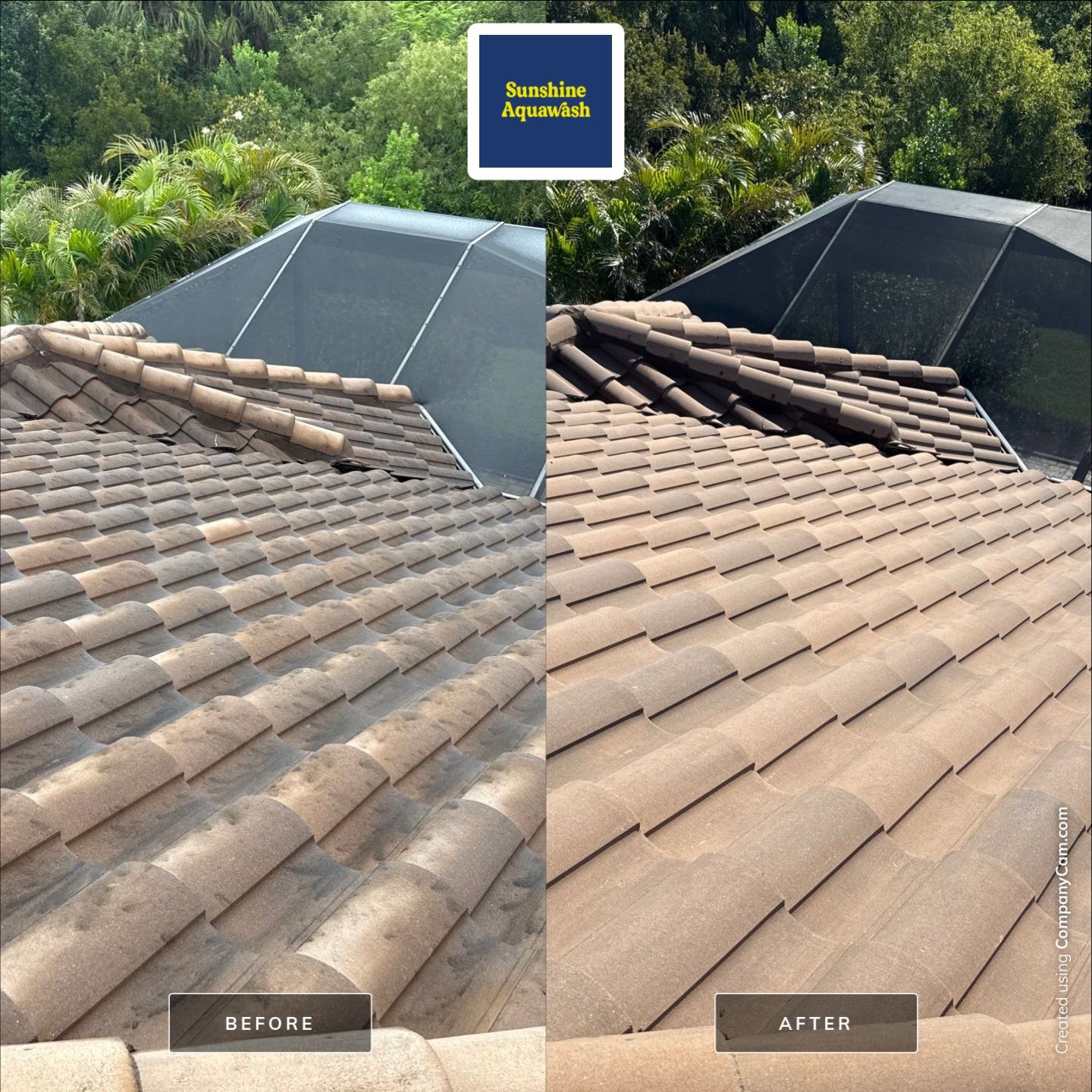 Concrete Tile Roof, Paver Driveway & Lanai Cleaning – Artisan Lakes Esplanade, Palmetto, FL by Sunshine AquaWash