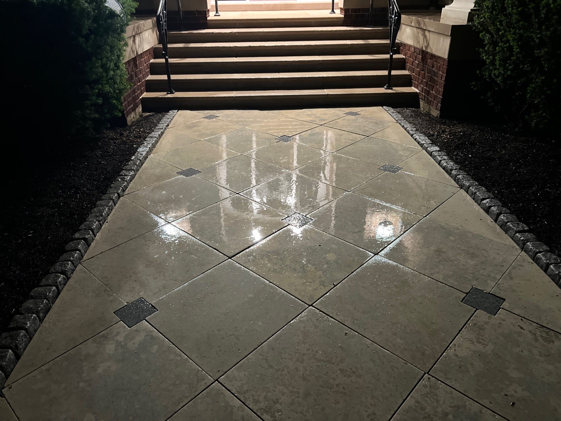 Brick paver clean, sand and seal.  using Algaecide, soft wash soap by Northern Power Washing LLC.