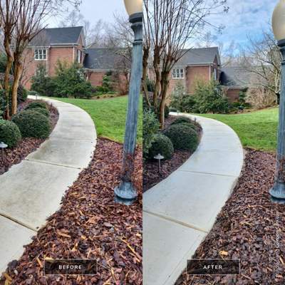 Driveway Clean using cleaner