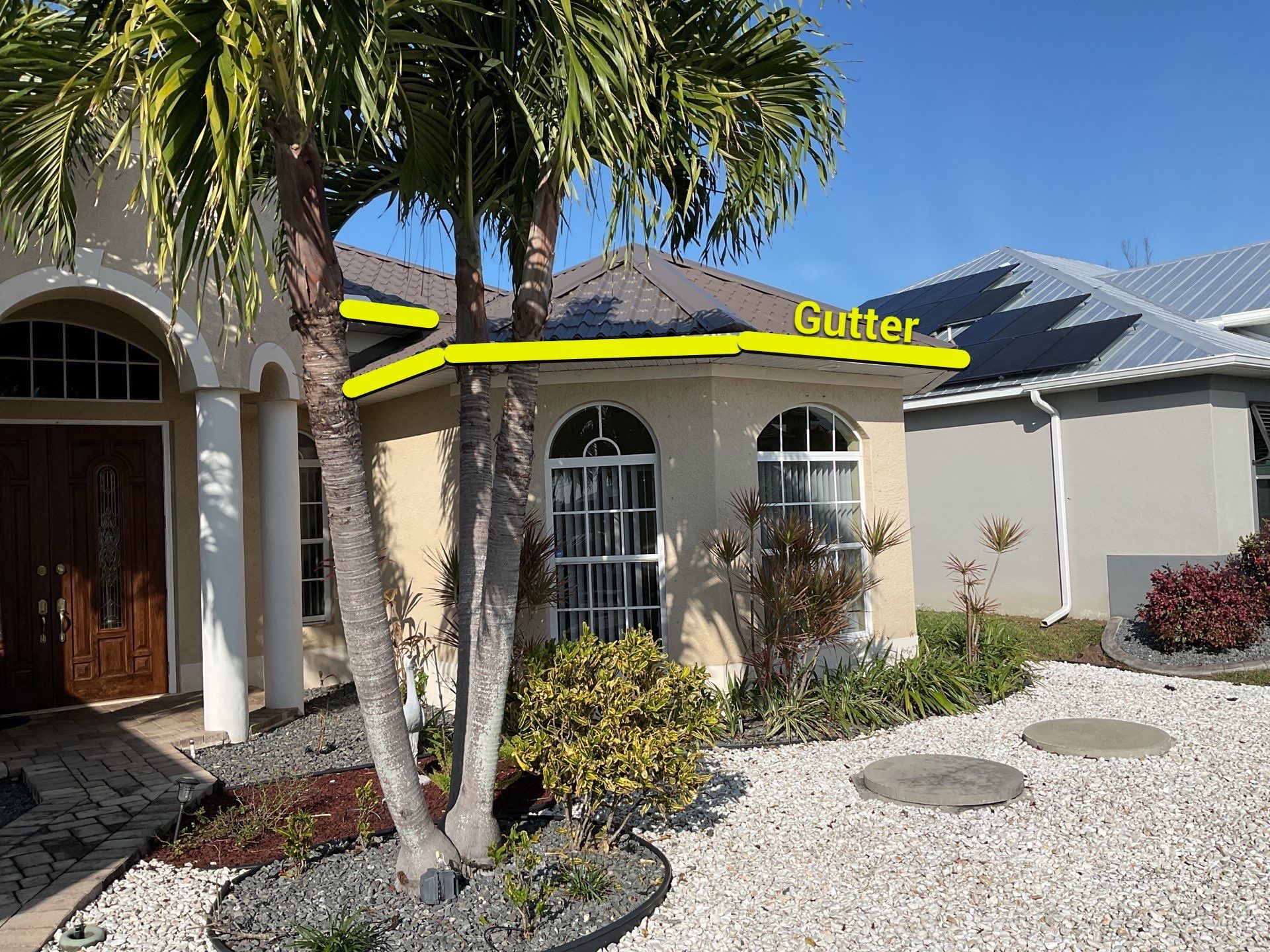 Brown Seamless Gutters Installation in Cape Coral FL by Gutter Professors