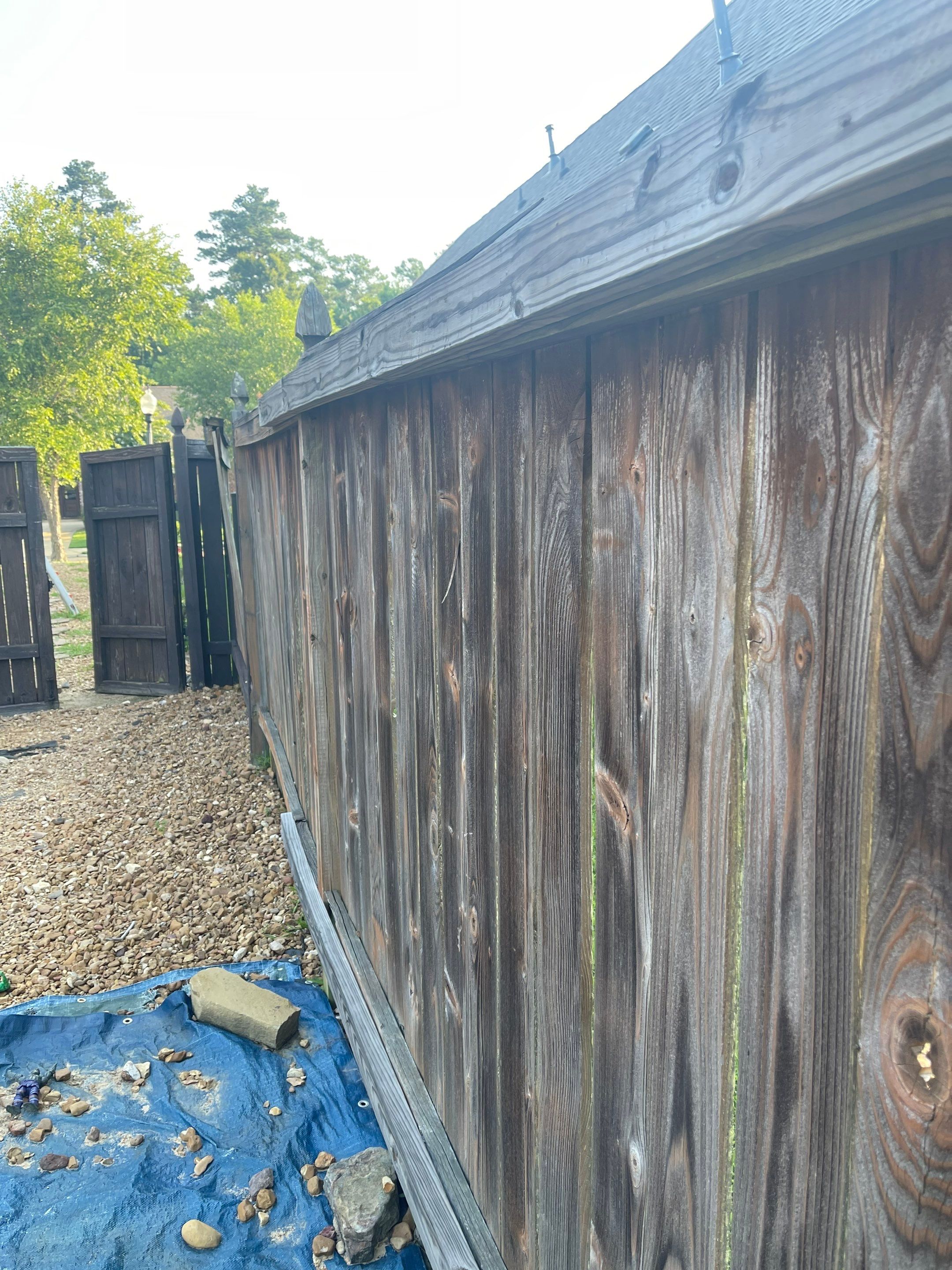 6ft Treated Pine Good Neighbor Fence 6x6 French Gothic Posts by Roberson Construction LLC