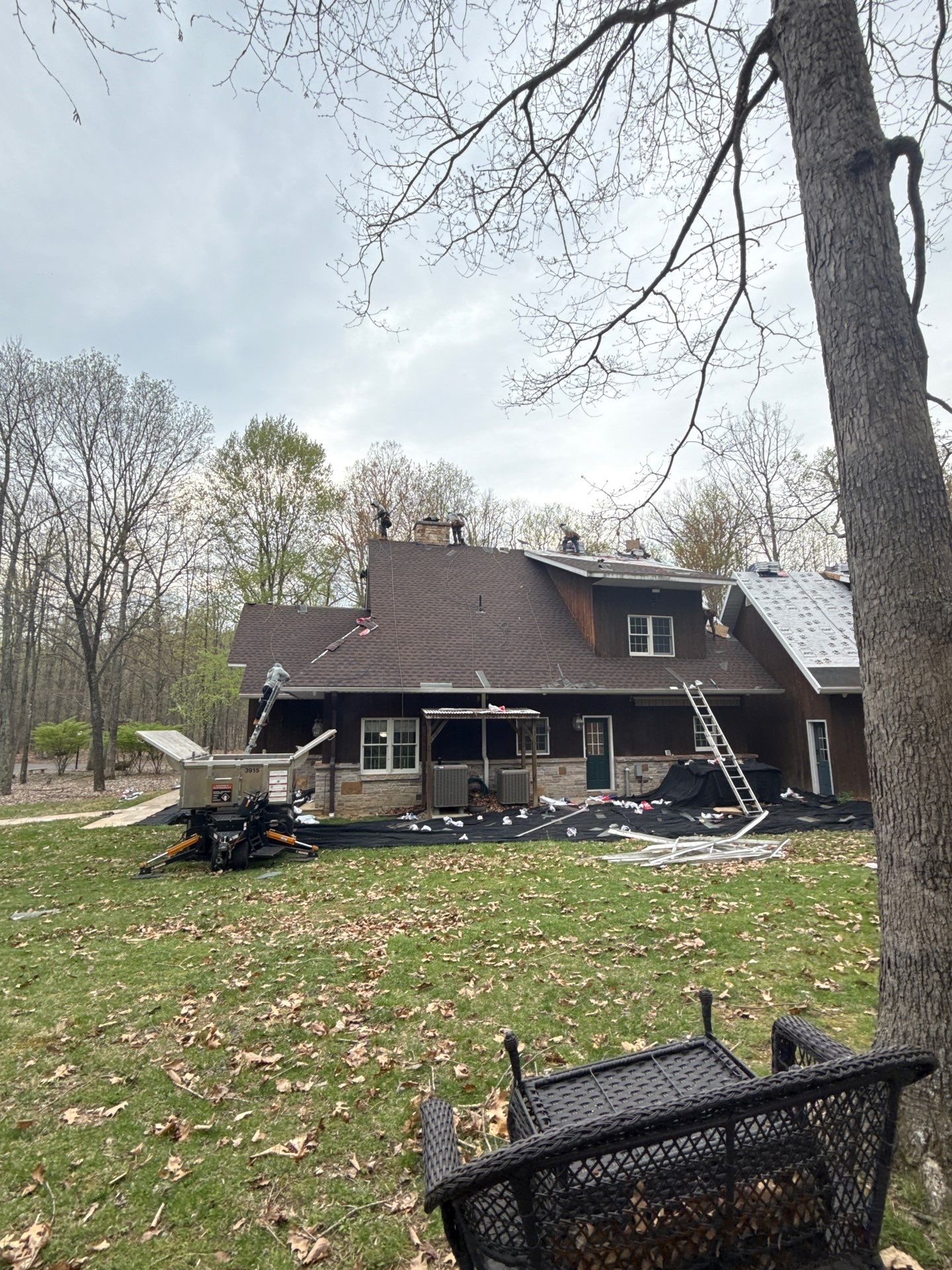 Roofing Installation using Gaf Hdz Architectural Shingle -Barkwood by Teflon Roofing
