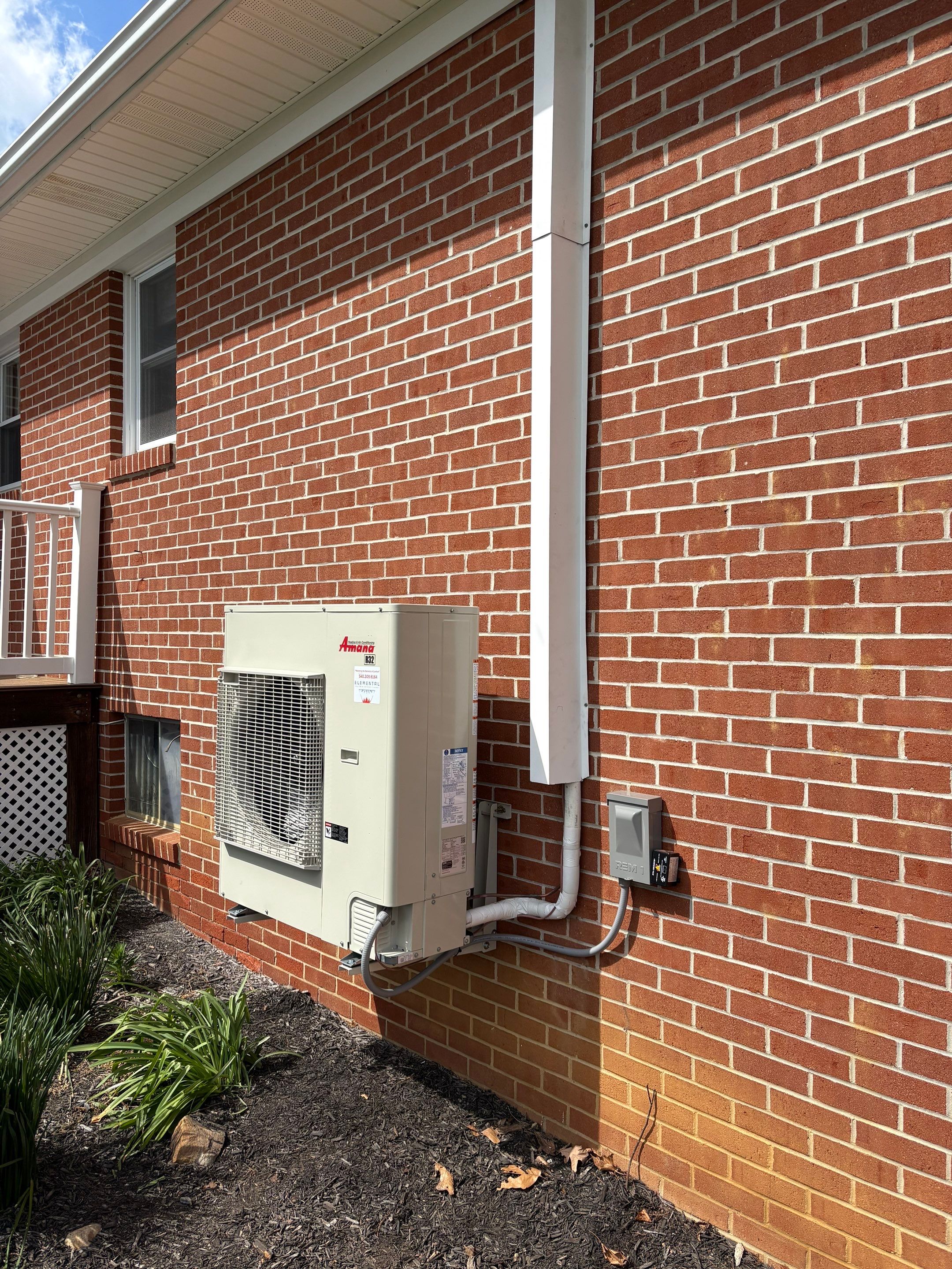 Amana 17 SEER2 install in Woodstock by Elemental Heating and air conditioning LLC