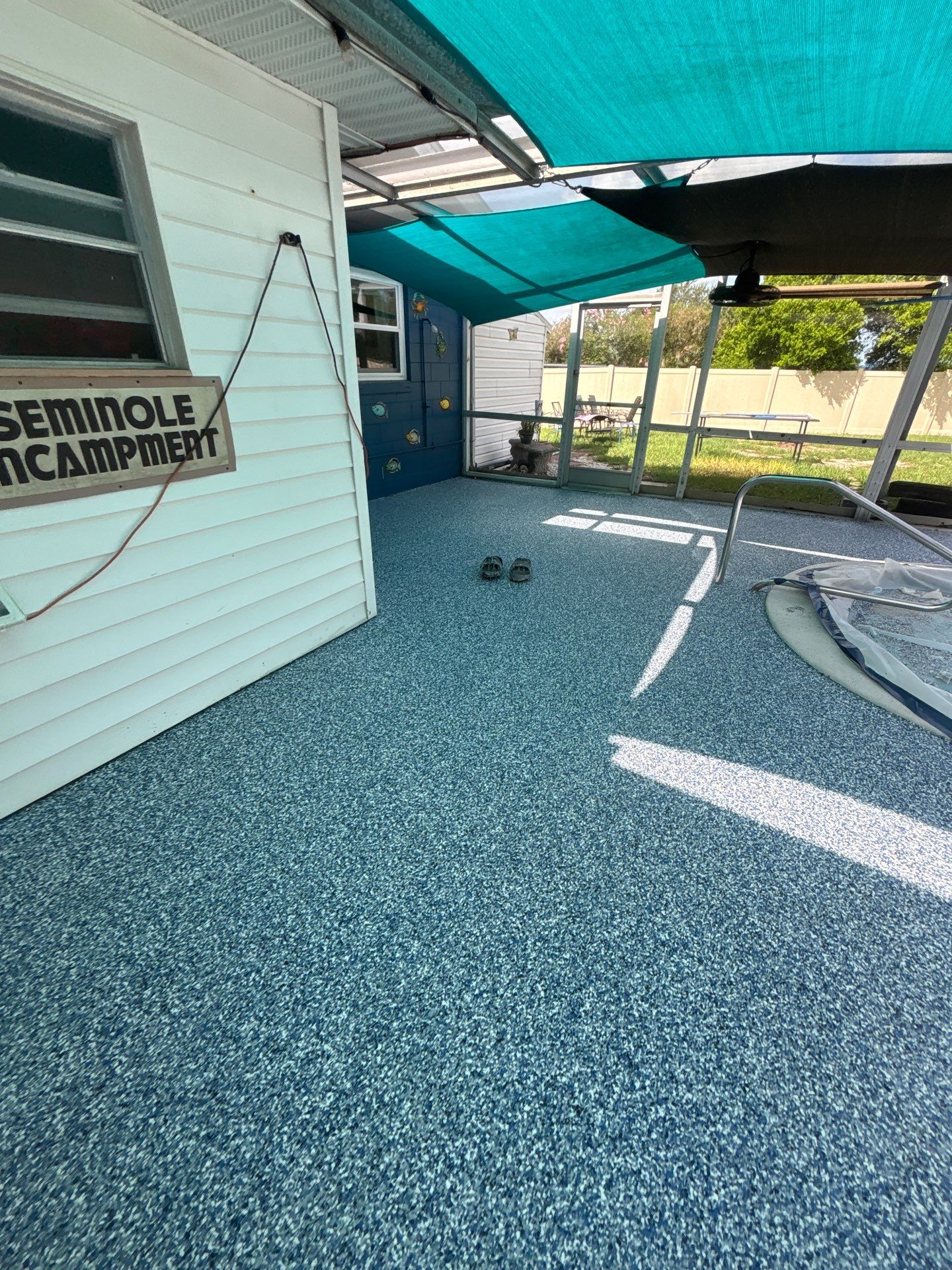 Lake Wales Pool Deck Concrete Coating with Orbit Flake by Performance Floors & Coating