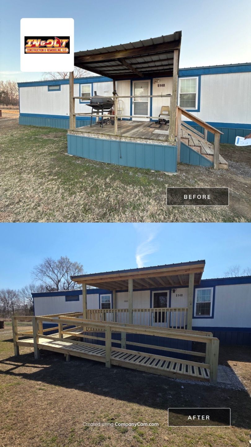 Covered Deck w/ ADA Ramp by In & Out Construction & Remodeling, LLC