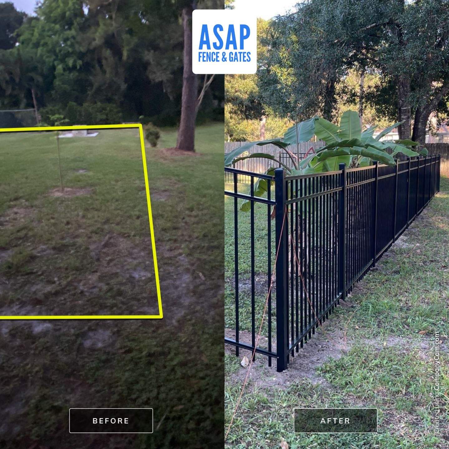 Bradenton, FL 4 ft. Tall 3-Rail Black Aluminum Fence by Asap fence and gates, LLC