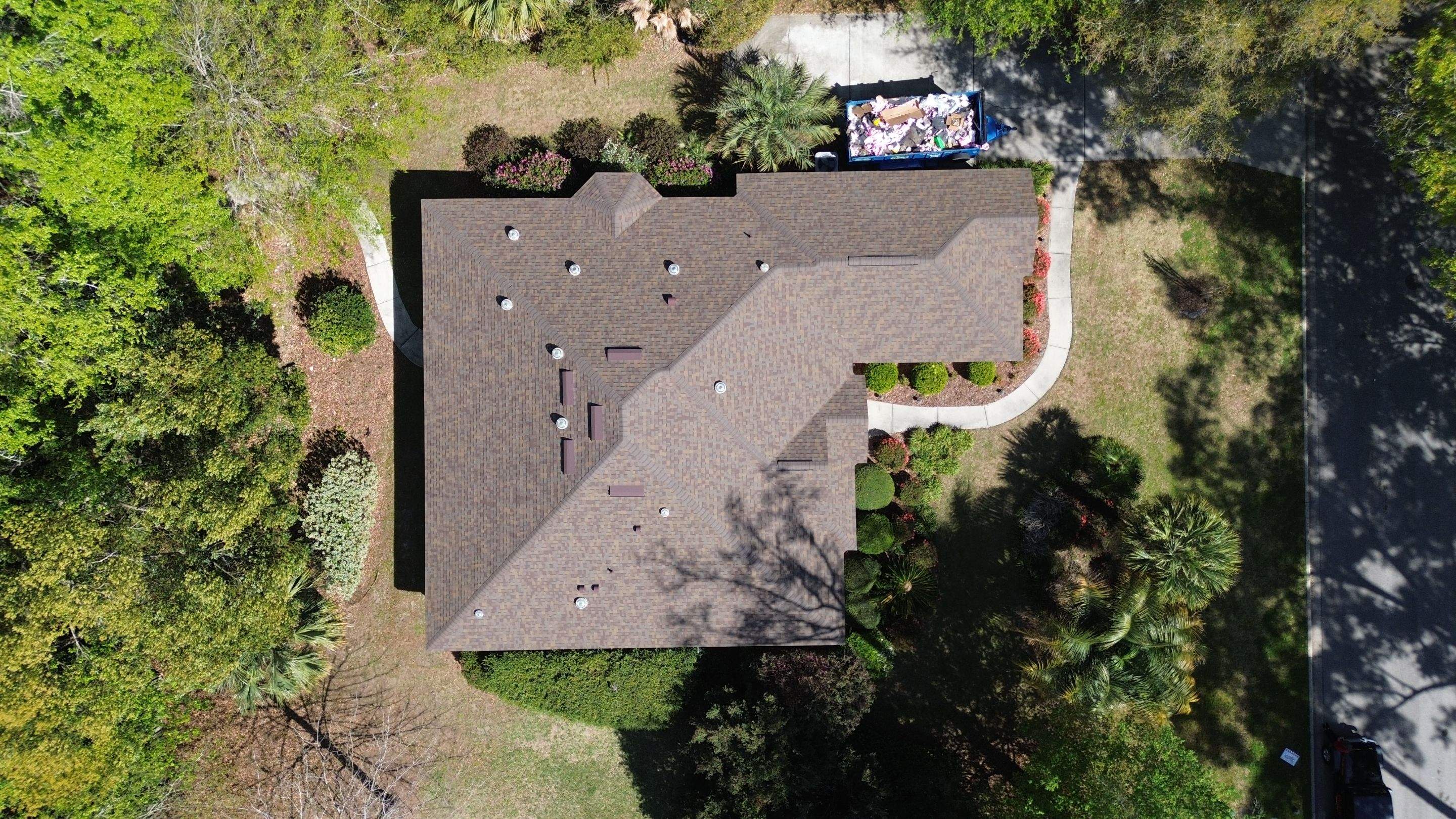 New teak architectural shingle roof replacement in Gainesville FL by Brehm Roofing