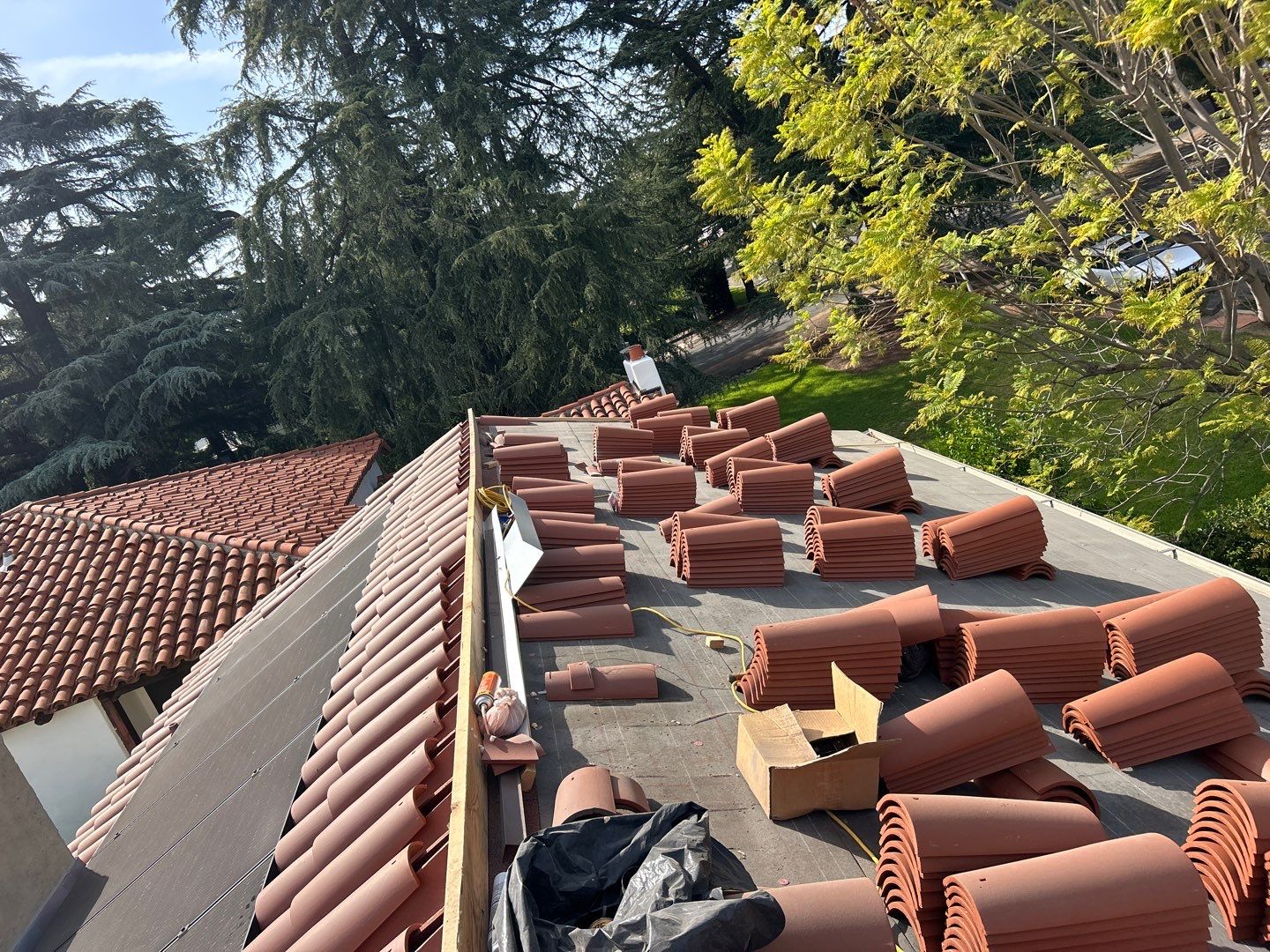 Spanish-Style Roof Replacement with Integrated Solar in Altadena by Reliable Roofing San Diego Inc.