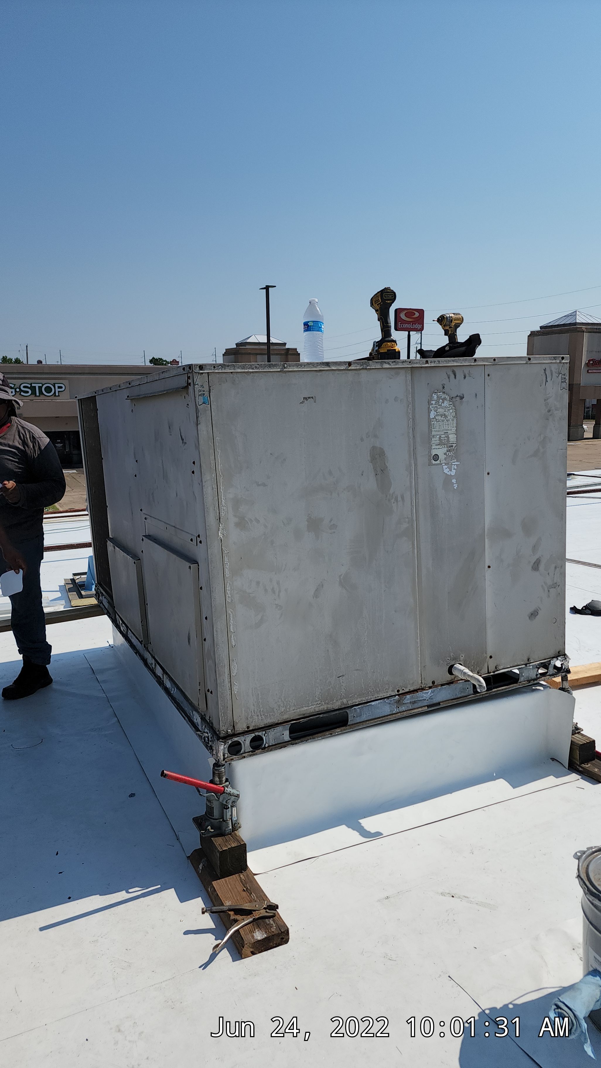 Commercial Roofing Installation using 50 mil PVC by Hostetler Roofing