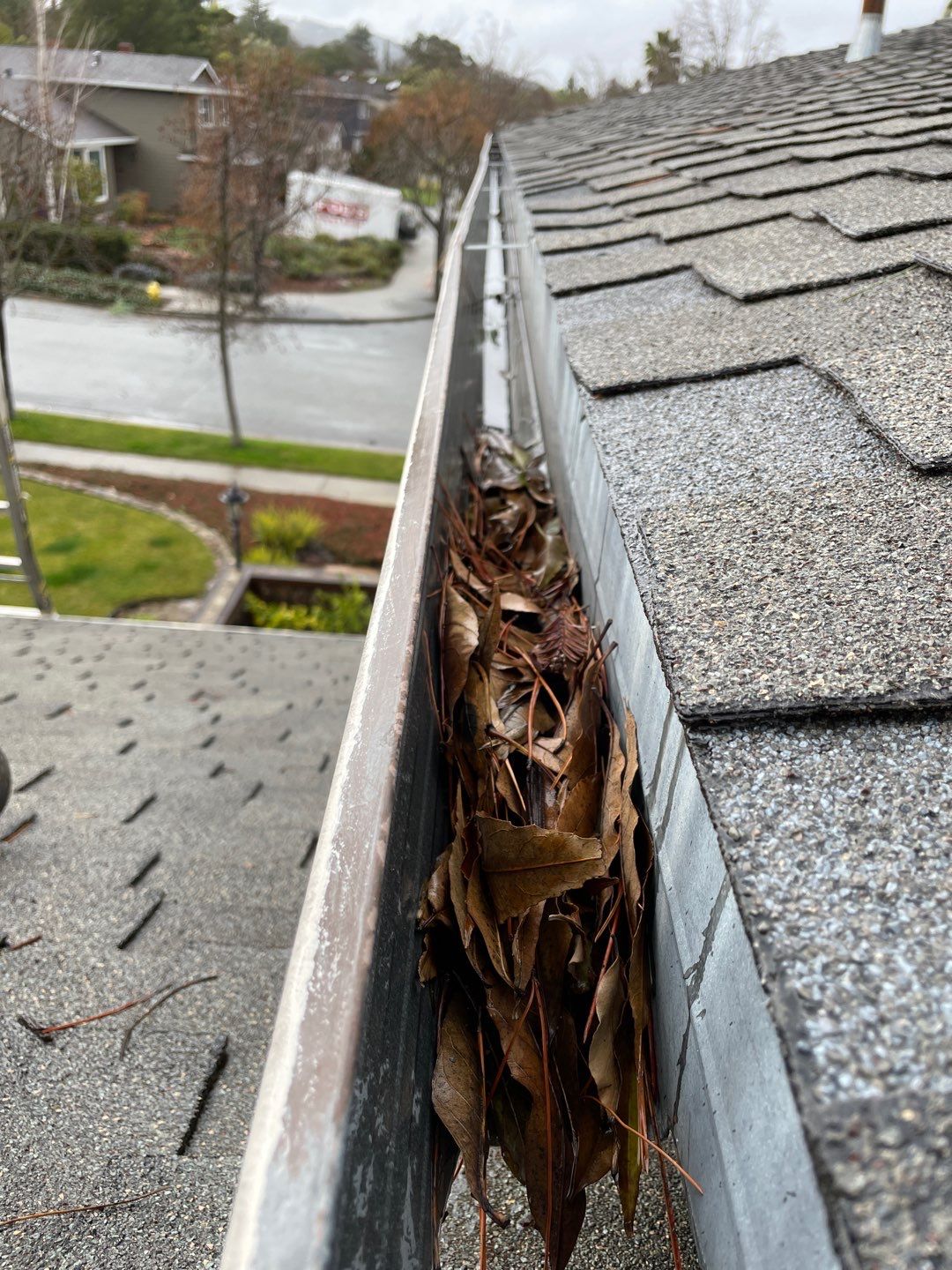 San Jose Gutter Cleaning on a 2 story home by All One Solar Shine