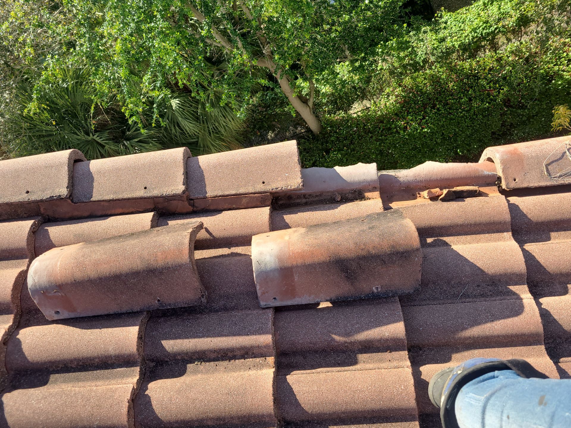 Concrete Tile Roof Repair and Ridge Cap Maintenance in Hypoluxo by Aastro Roofing