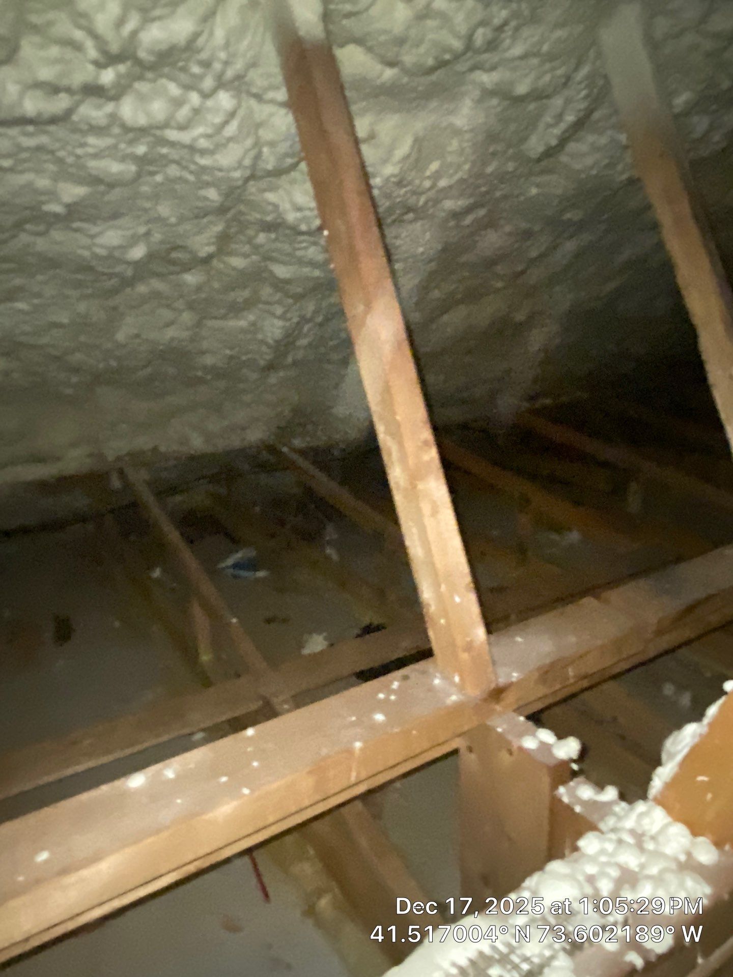 Attic Insulation using open cell spray foam by NYS Foam & Energy