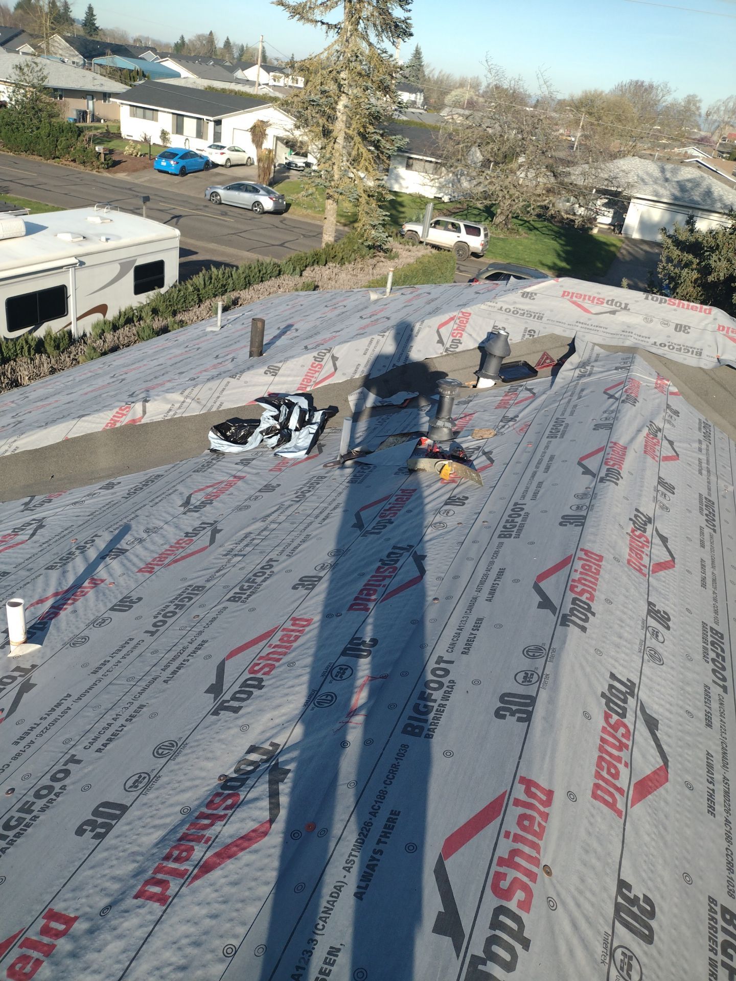 Residential Roofing Installation using IKO Dynasty (Color: Granite Black) by Orezona Building & Roofing Company, Inc.