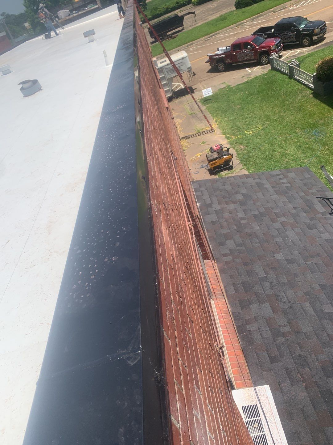 Commercial Roofing Installation using 50 mil PVC by Hostetler Roofing
