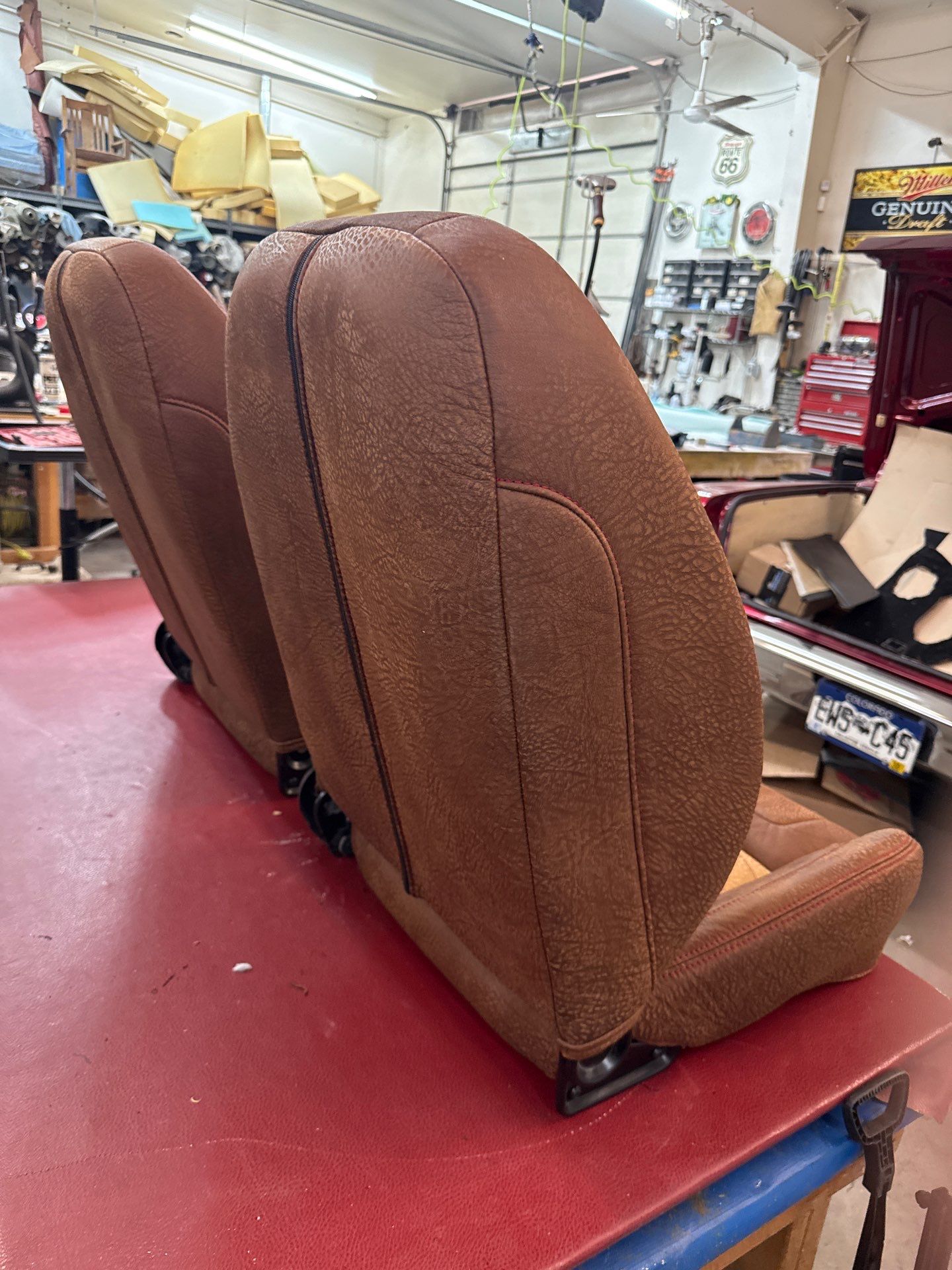 1963 Nova SS Custom Leather Interior  by Rocky Mountain Upholstery Co