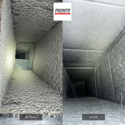 Air duct cleaning using Hypervac