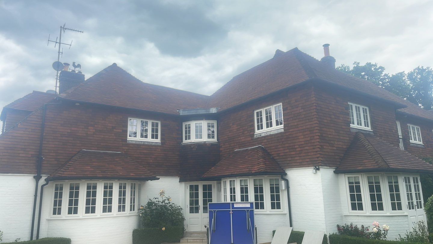 Roof Clean - Biocide Treatment using Honda 15lpm Low Pressure Washing Machine by Ges Exterior Cleaning ltd