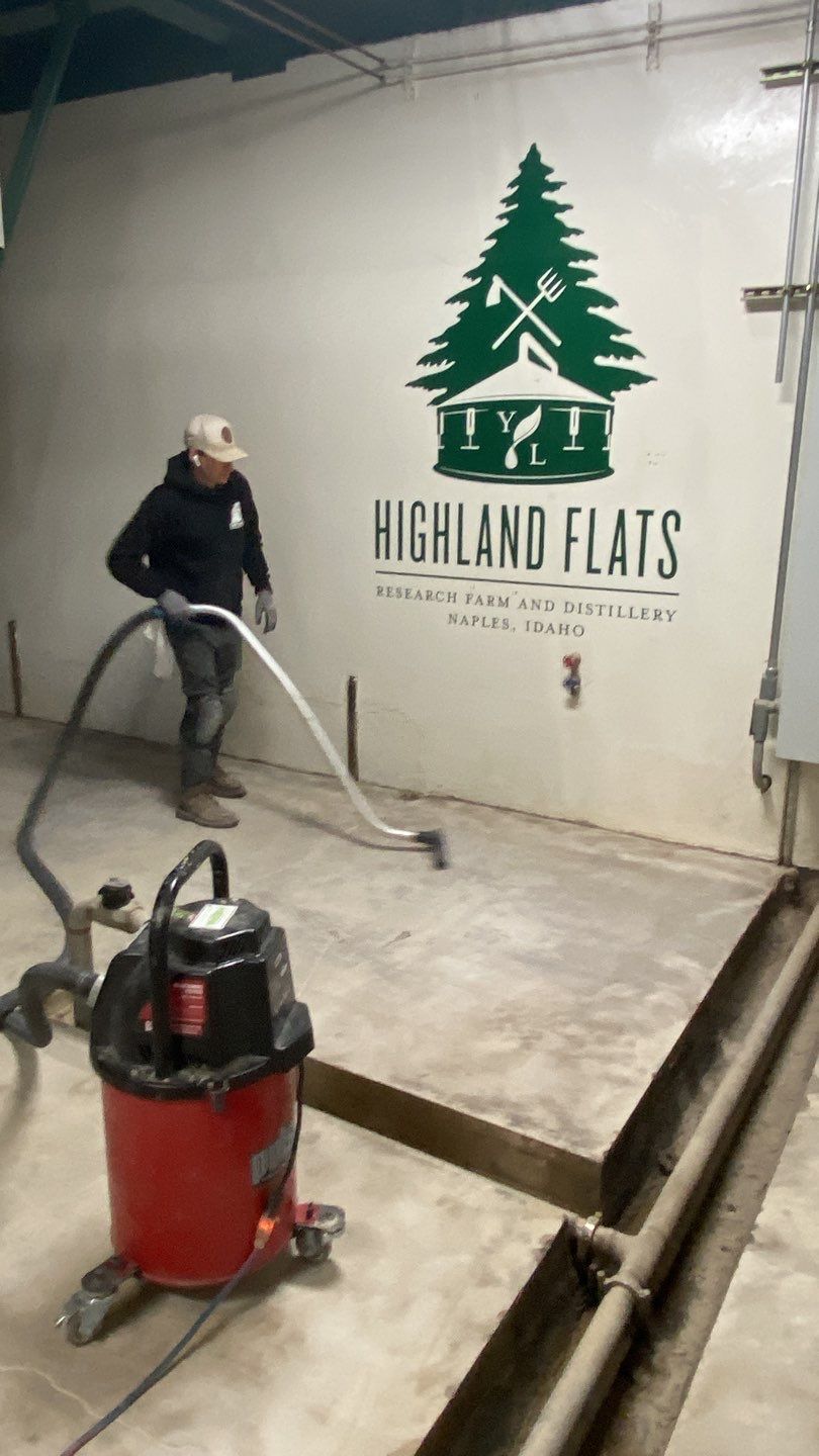 Commercial Floor Transformation using North Pole with Green by Croc Coatings, LLC