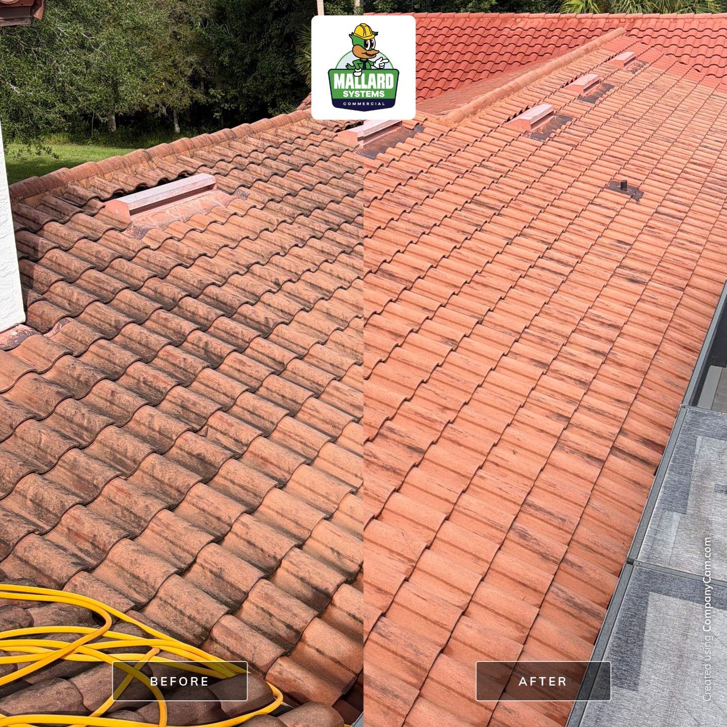 Barrel Tile Roof Cleaning in Kissimmee by Mallard Systems