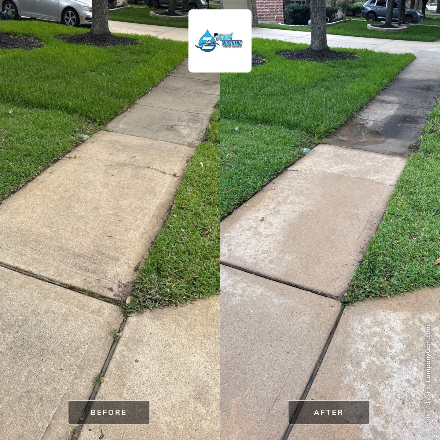 Complete Exterior House Wash and Concrete Cleaning in Fresno by Zeal Power Washing