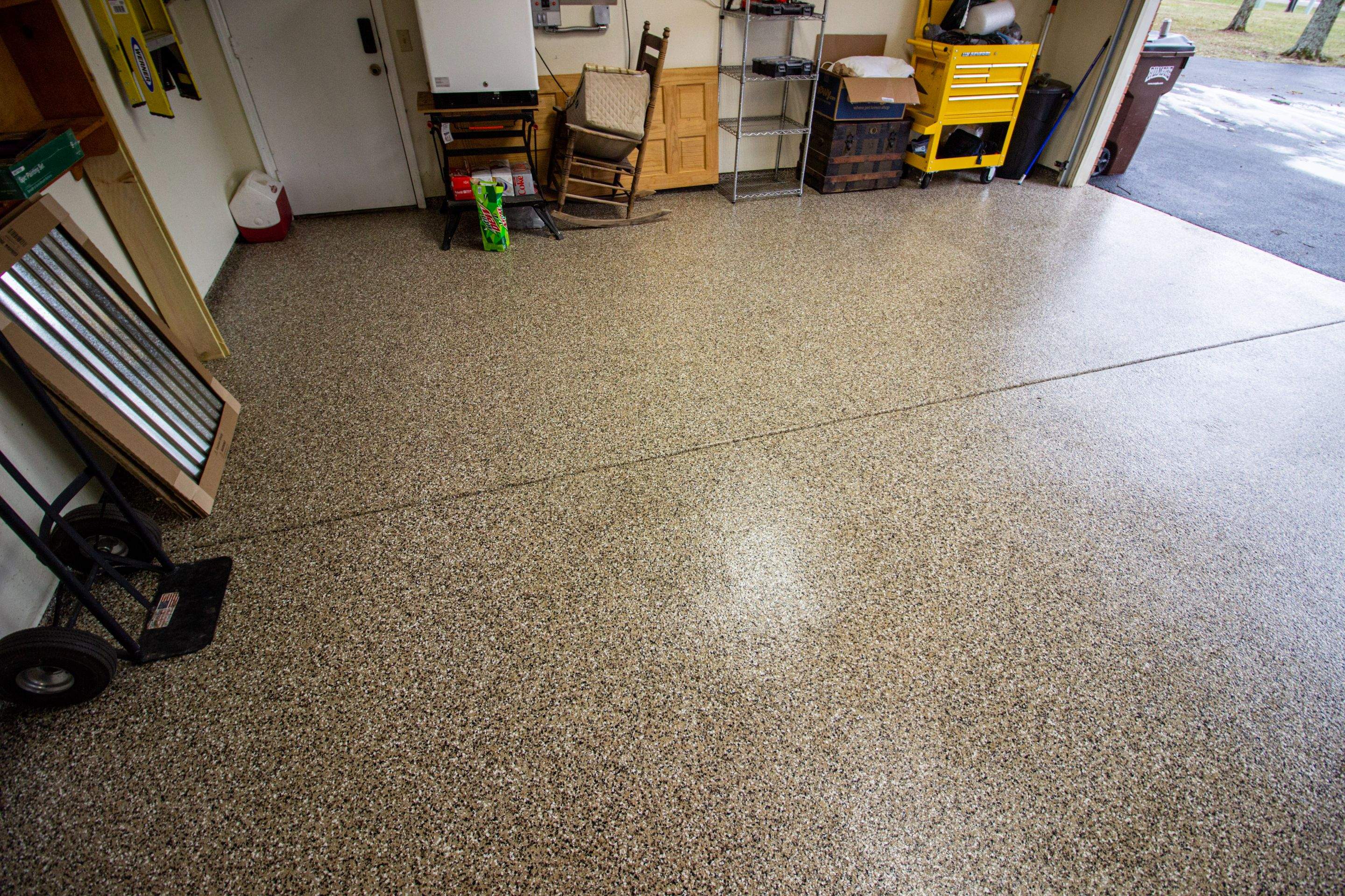 Garage Floor using Desert Sand by Your1DayFloor.com