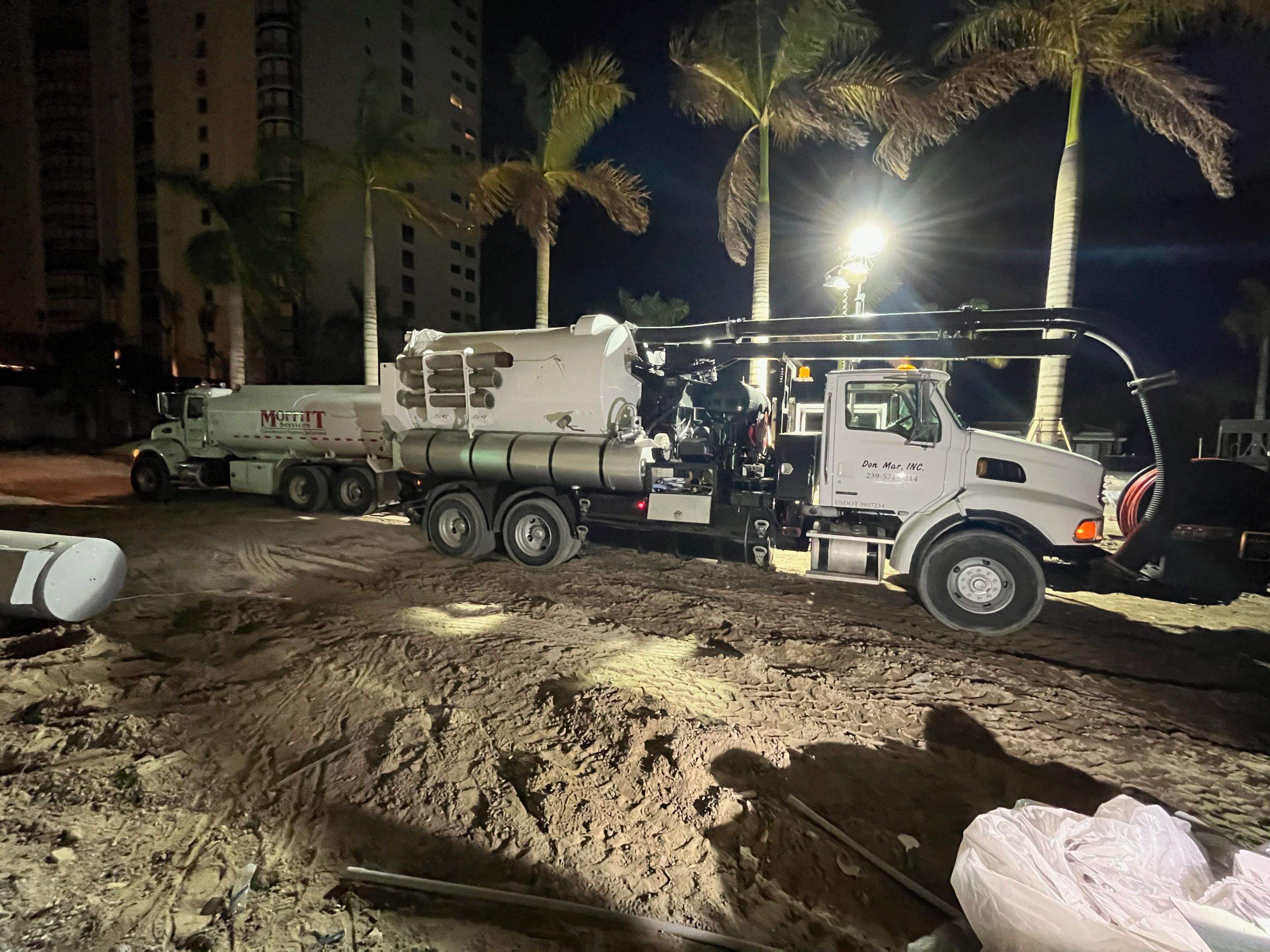 Ritz-Carlton S. Pool Deck & S. Service Rd Drain Cleaning by APS Power & Water