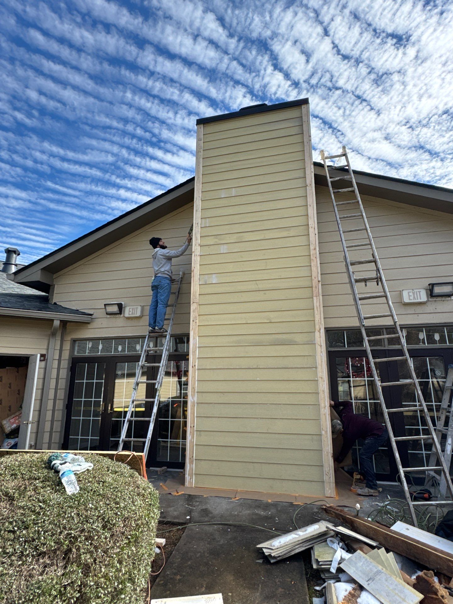 Chimney Siding Replacement & Restoration by PGP Surface Solutions, LLC