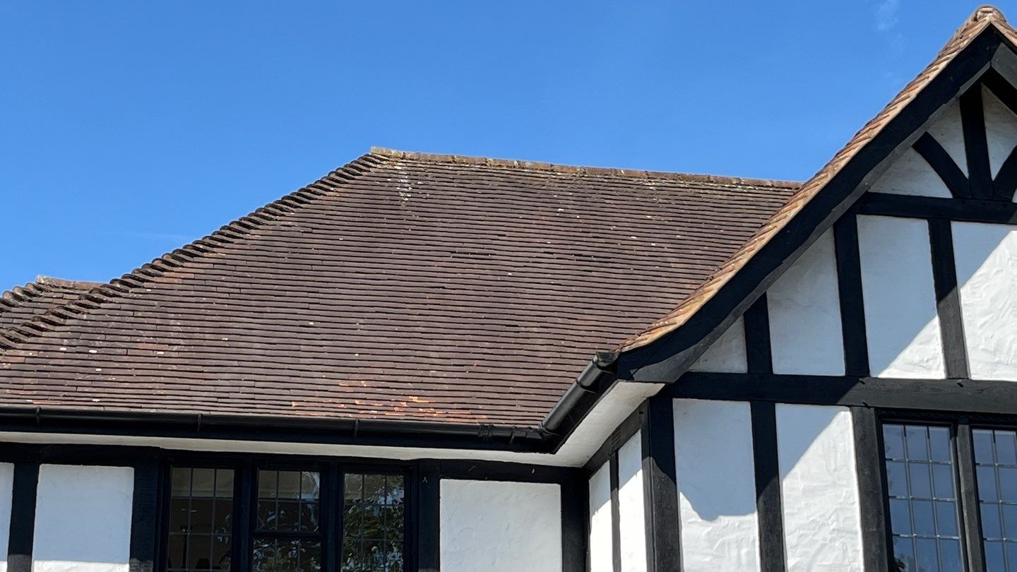 Roof Cleanin and tile repacement using Honda 15lpm Low Pressure Washing Machine by Ges Exterior Cleaning ltd