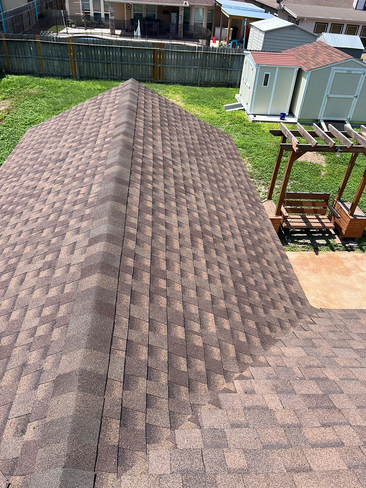 Back Yard Shade by Bayfront Roofing and Construction