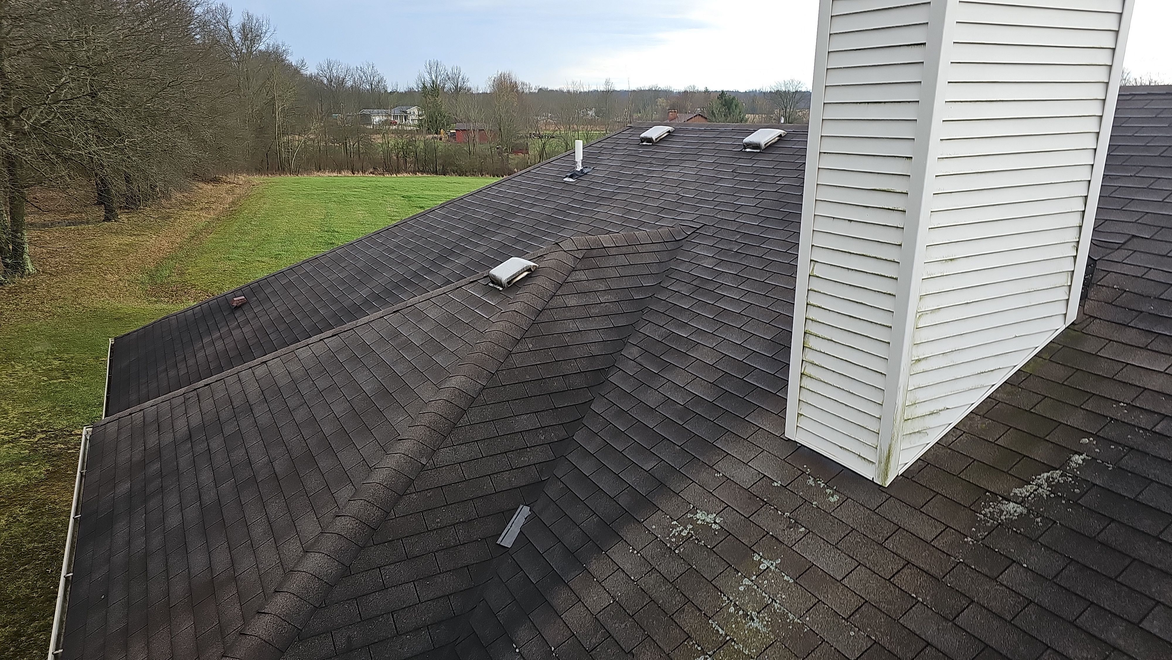Atlas Pinnacle, Color, Weathered Wood, Drip Edge, Color, Royal Brown by Eagle Eye Roofing