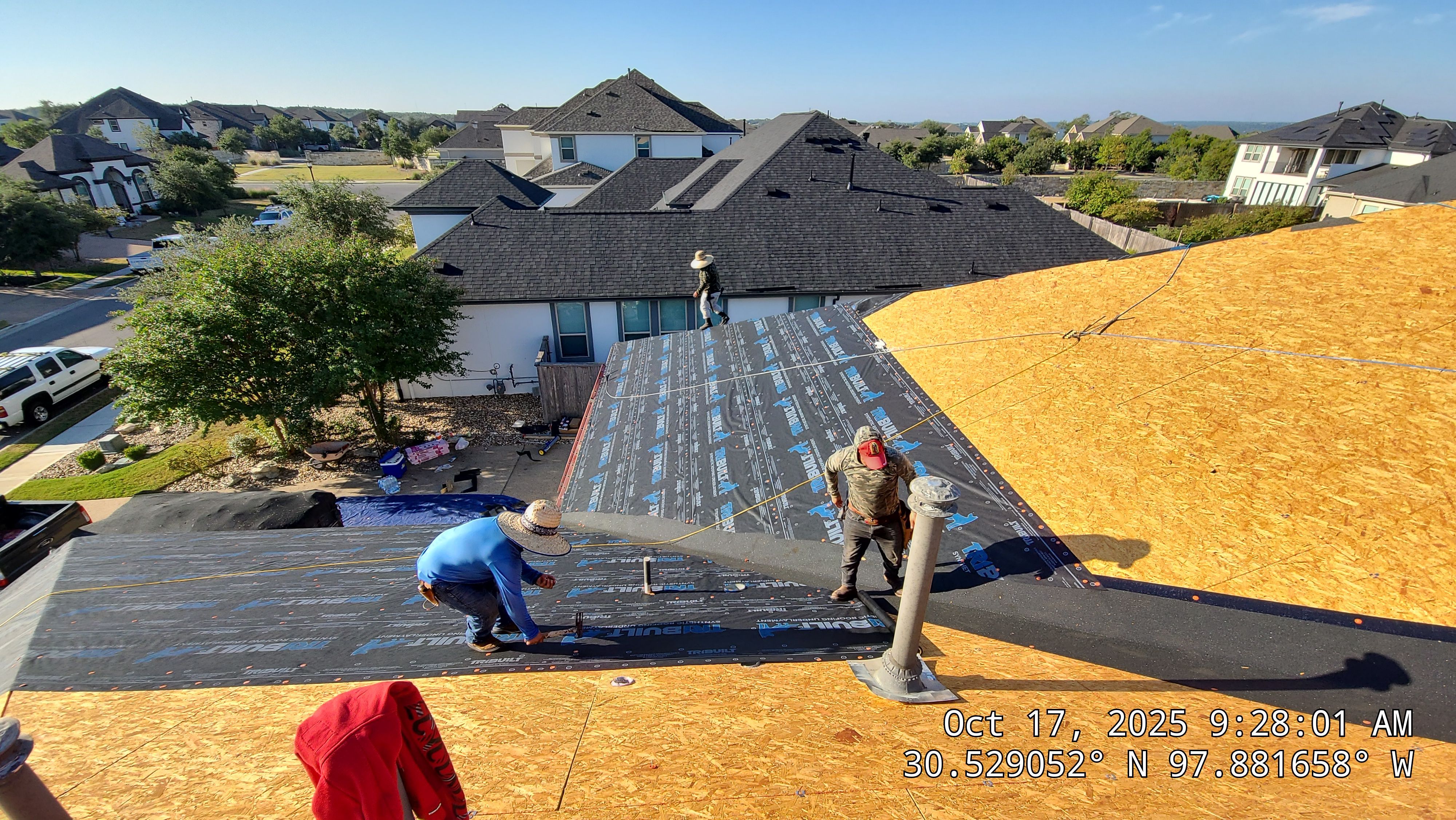 Full Residential Roof Replacement with Architectural Shingles in Leander by Caliber Restoration LLC